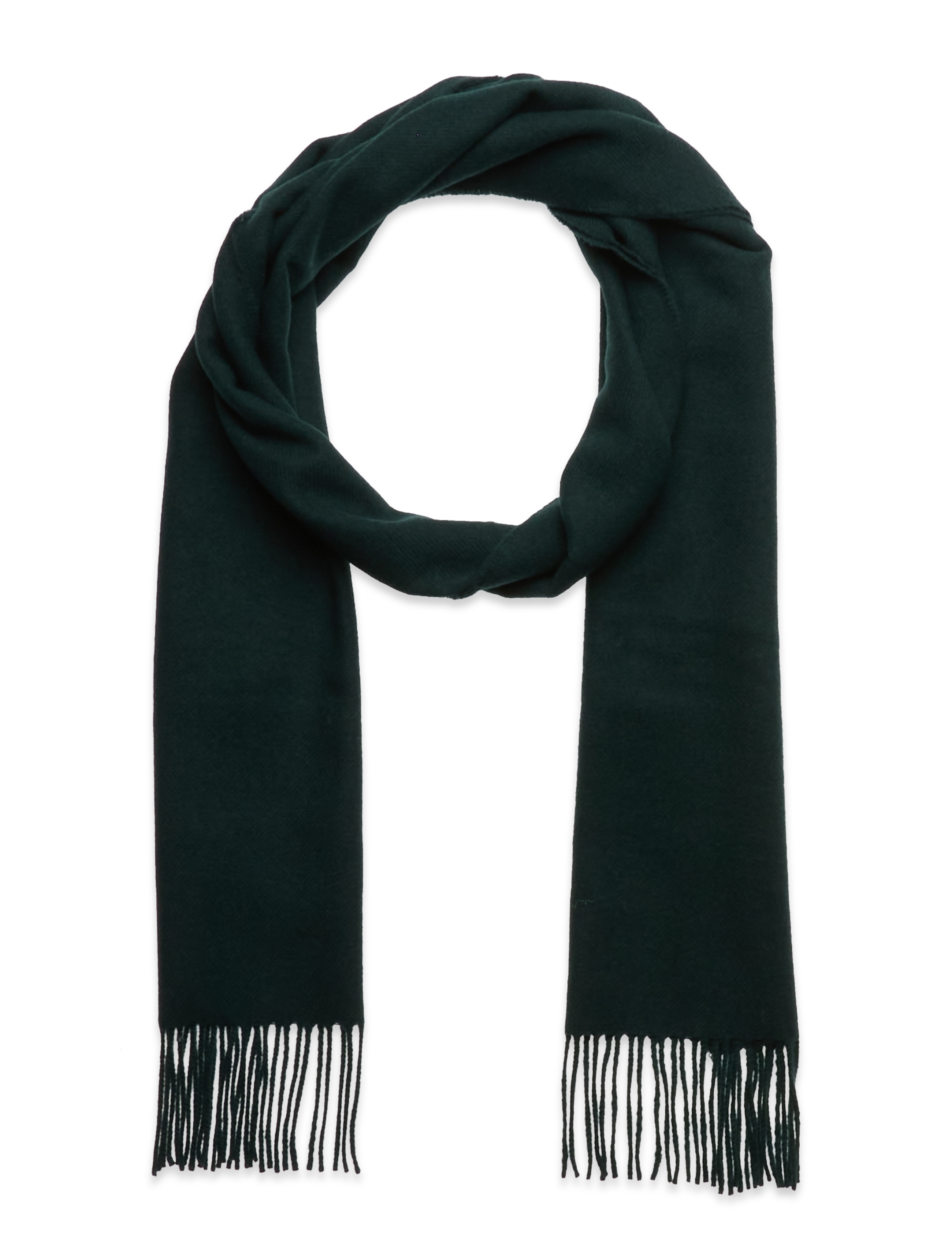 UNISEX. WOOL SCARF - TARTAN GREEN