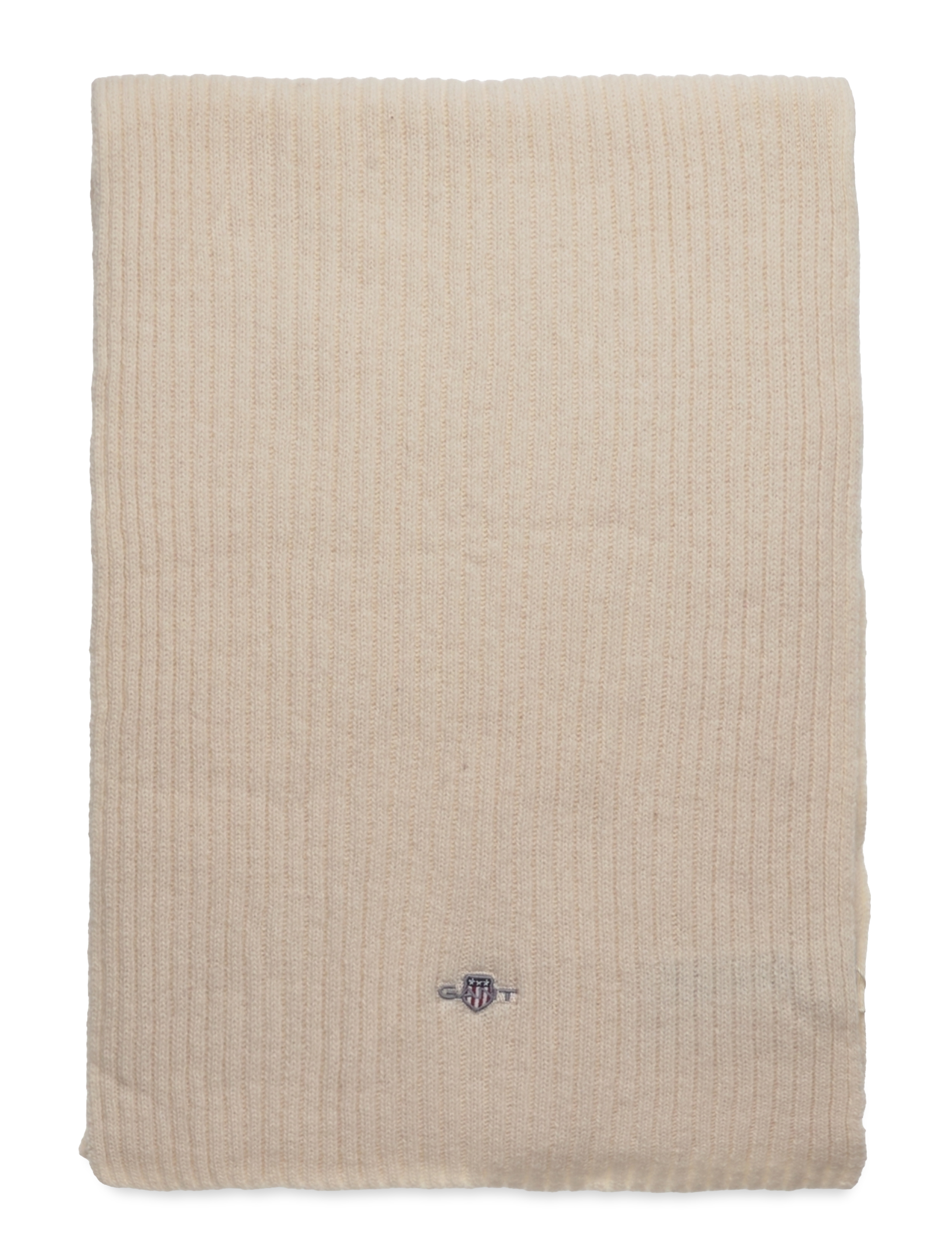 GANT - UNISEX. SHIELD WOOL KNIT SCARF - cream - 1