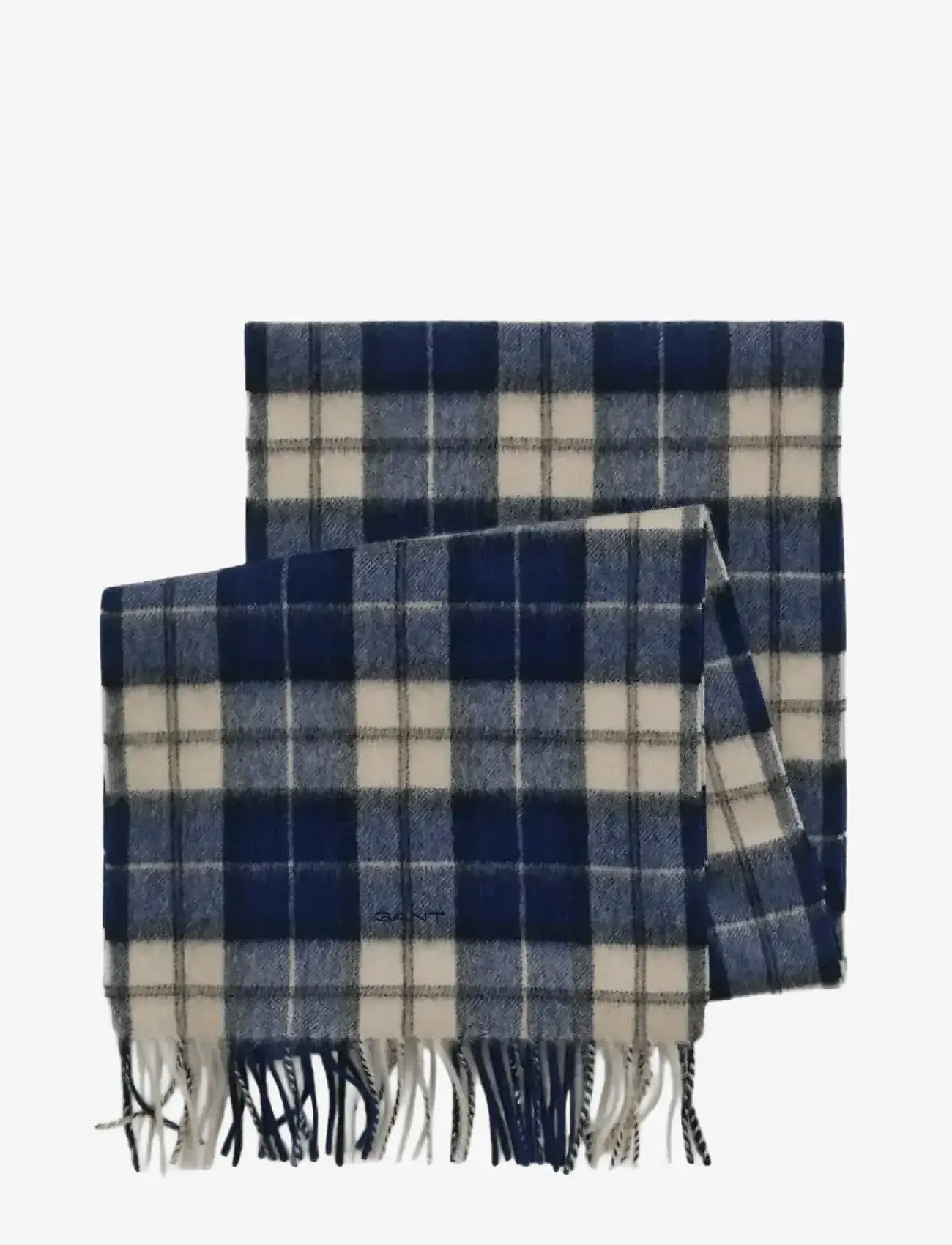 Gant - WOOL CHECKED SCARF - aksessuaarid - persian blue - 1