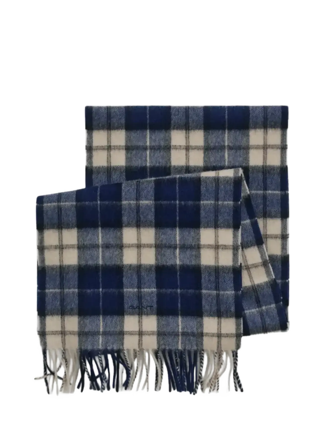 Gant WOOL CHECKED SCARF - Accessoires - PERSIAN BLUE / blue