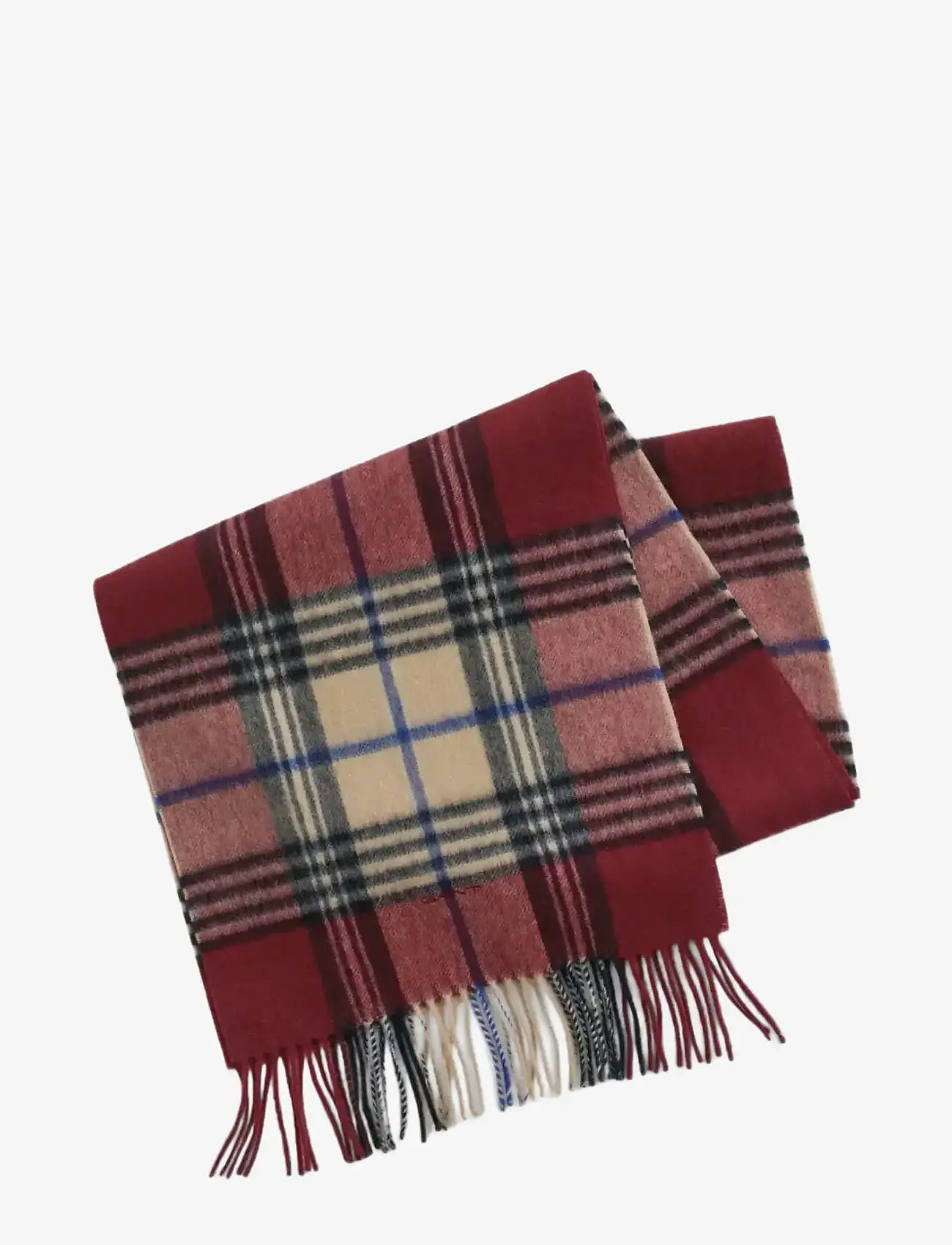 GANT - WOOL CHECKED SCARF - halstørklæder - plumped red - 2