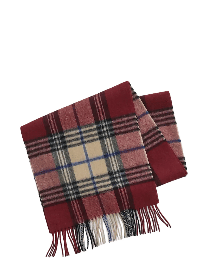 GANT - WOOL CHECKED SCARF - talvesallid - plumped red - 2