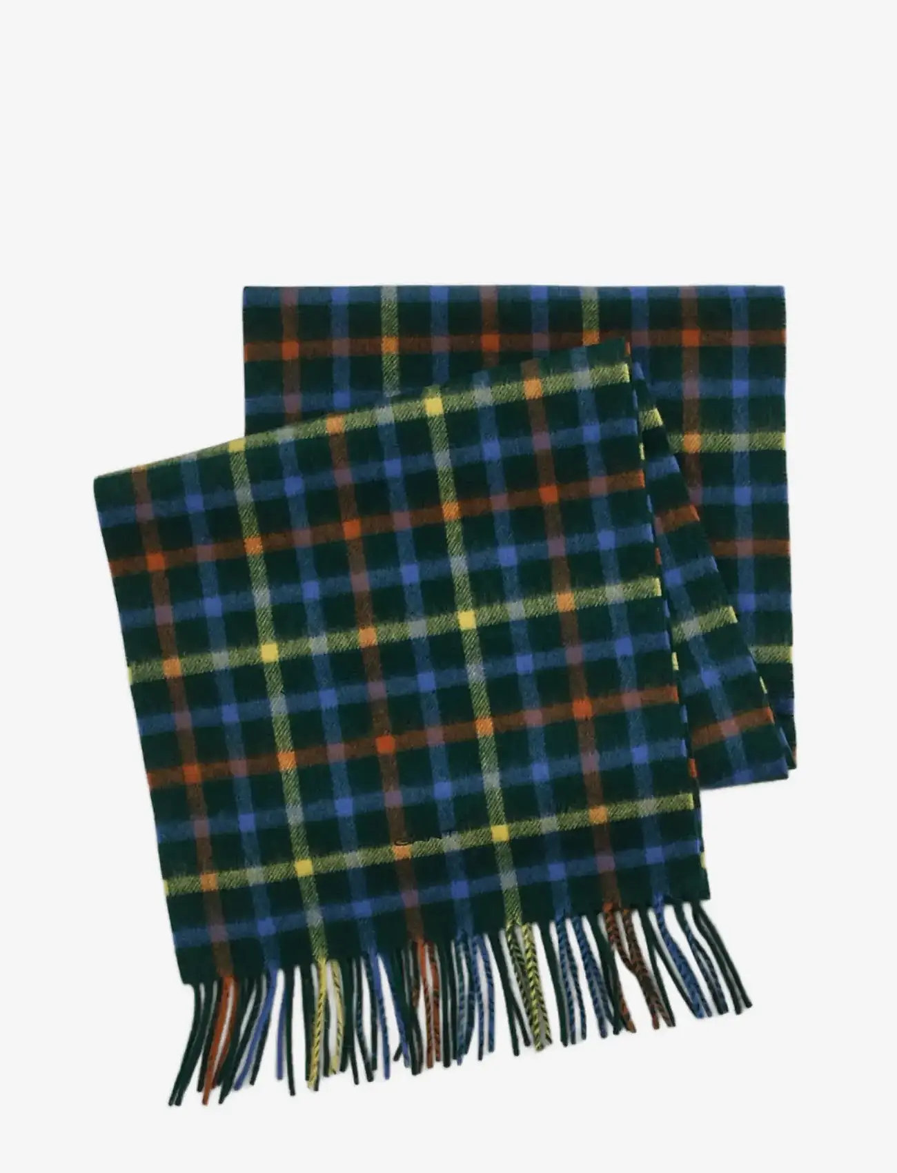 Gant - WOOL CHECKED SCARF - halstørklæder - tartan green - 1