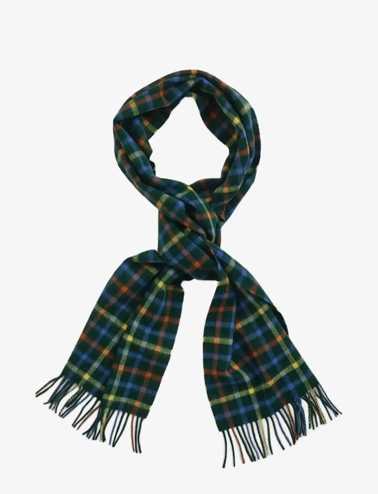 Gant - WOOL CHECKED SCARF - halstørklæder - tartan green - 2