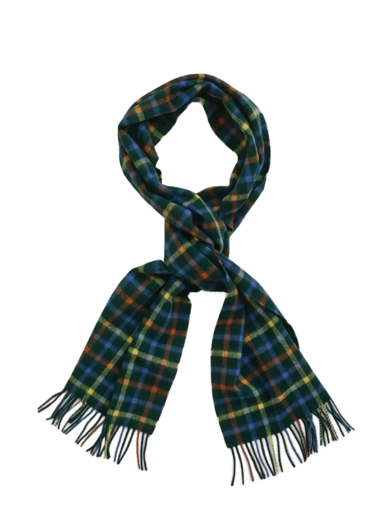 Gant - WOOL CHECKED SCARF - halsdukar - tartan green - 2
