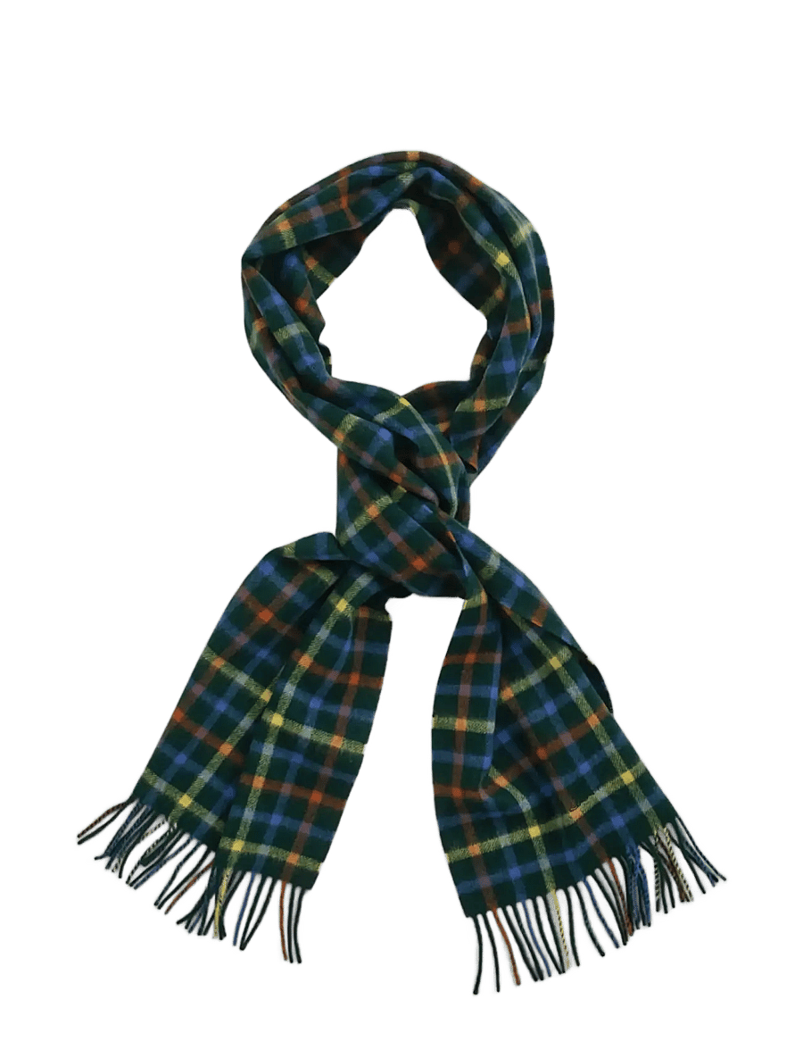 Gant - WOOL CHECKED SCARF - talvesallid - tartan green - 2