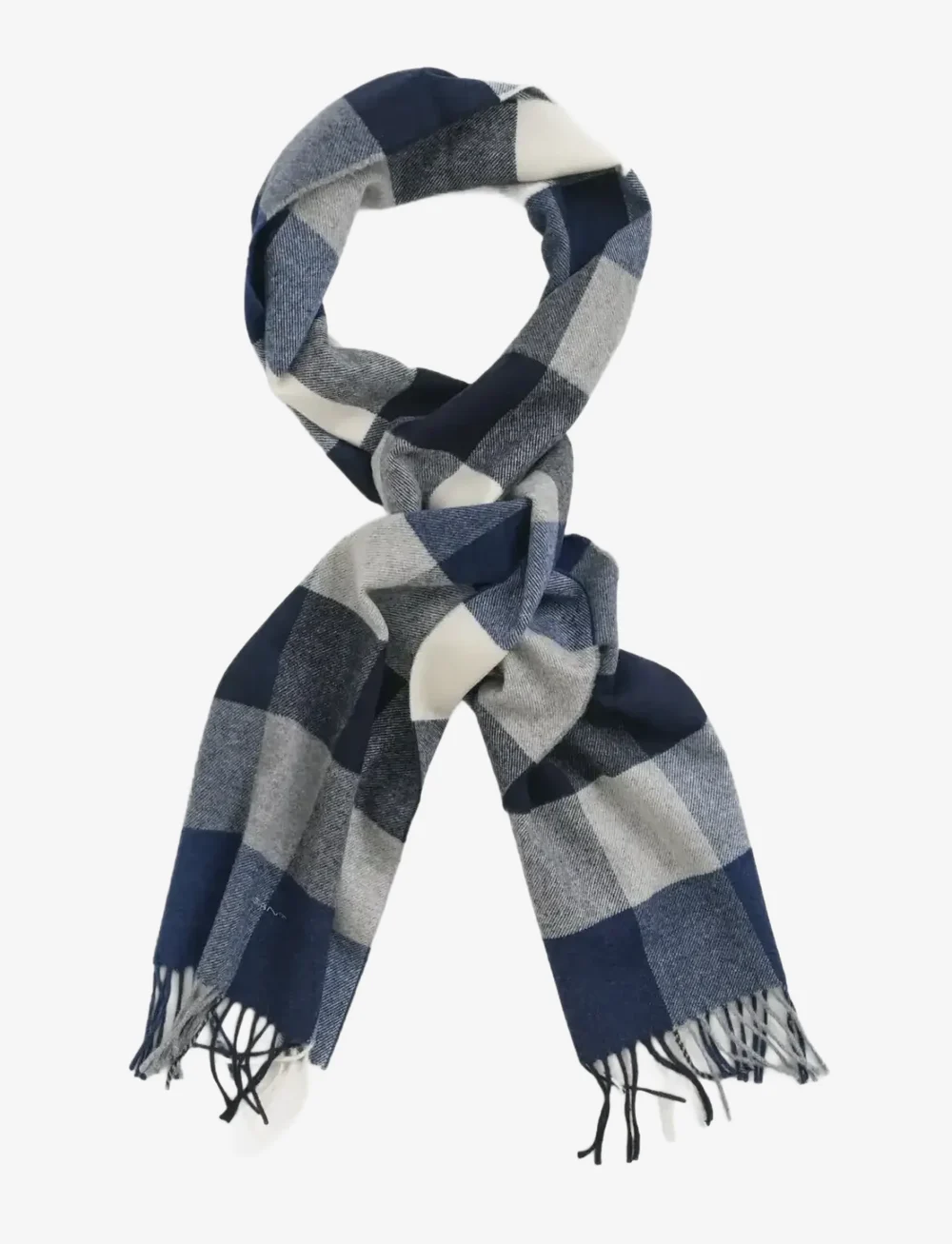 GANT - WOOL MULTI CHECKED SCARF - winter scarves - dark grey melange - 0