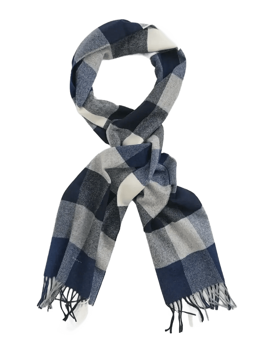 Gant - WOOL MULTI CHECKED SCARF - halsdukar - dark grey melange - 0