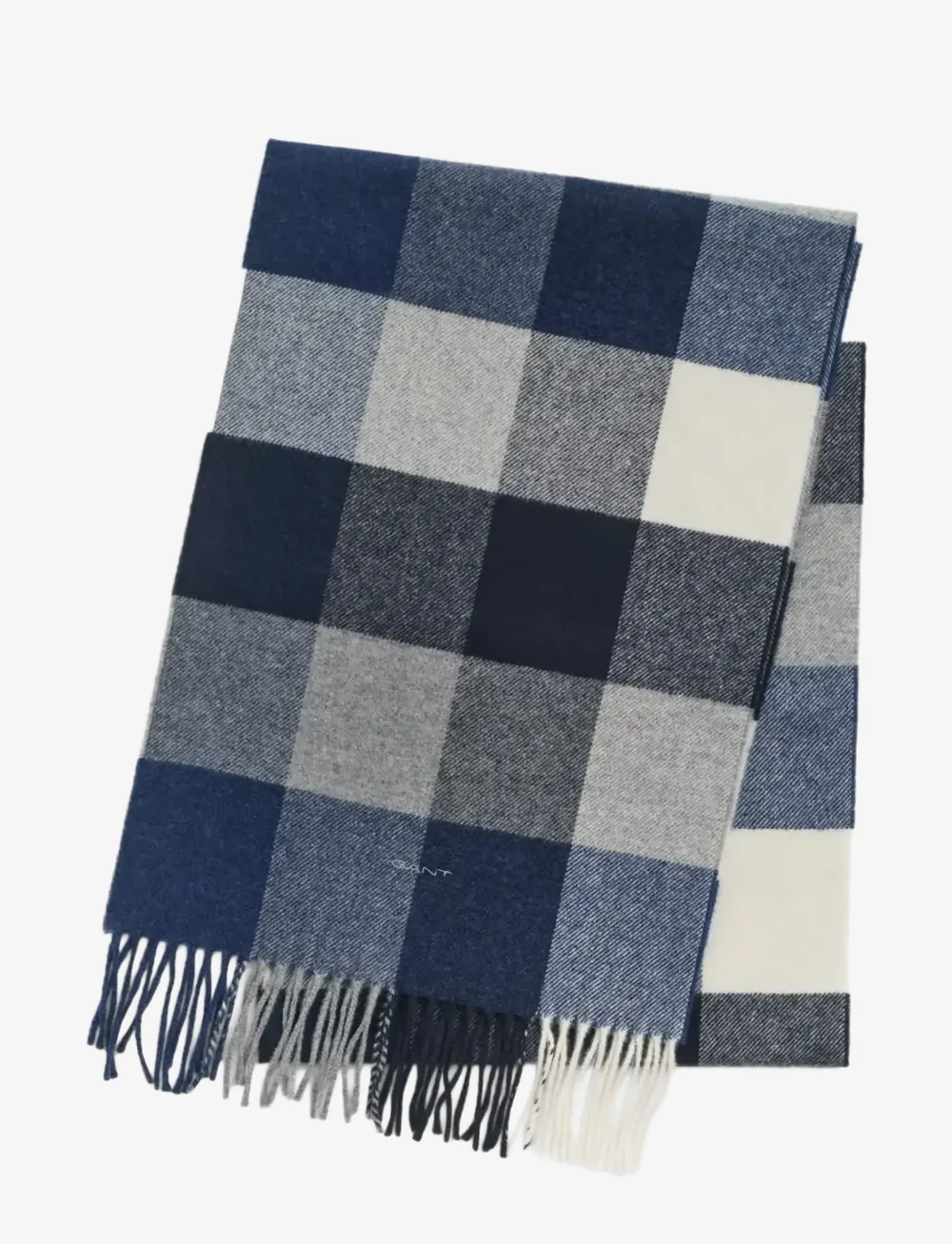 GANT - WOOL MULTI CHECKED SCARF - winter scarves - dark grey melange - 1
