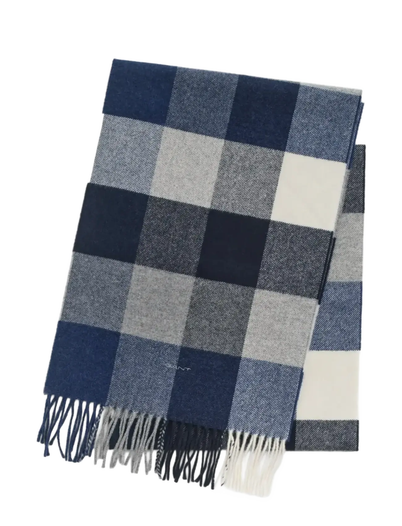 Gant - WOOL MULTI CHECKED SCARF - sjaals - dark grey melange - 1