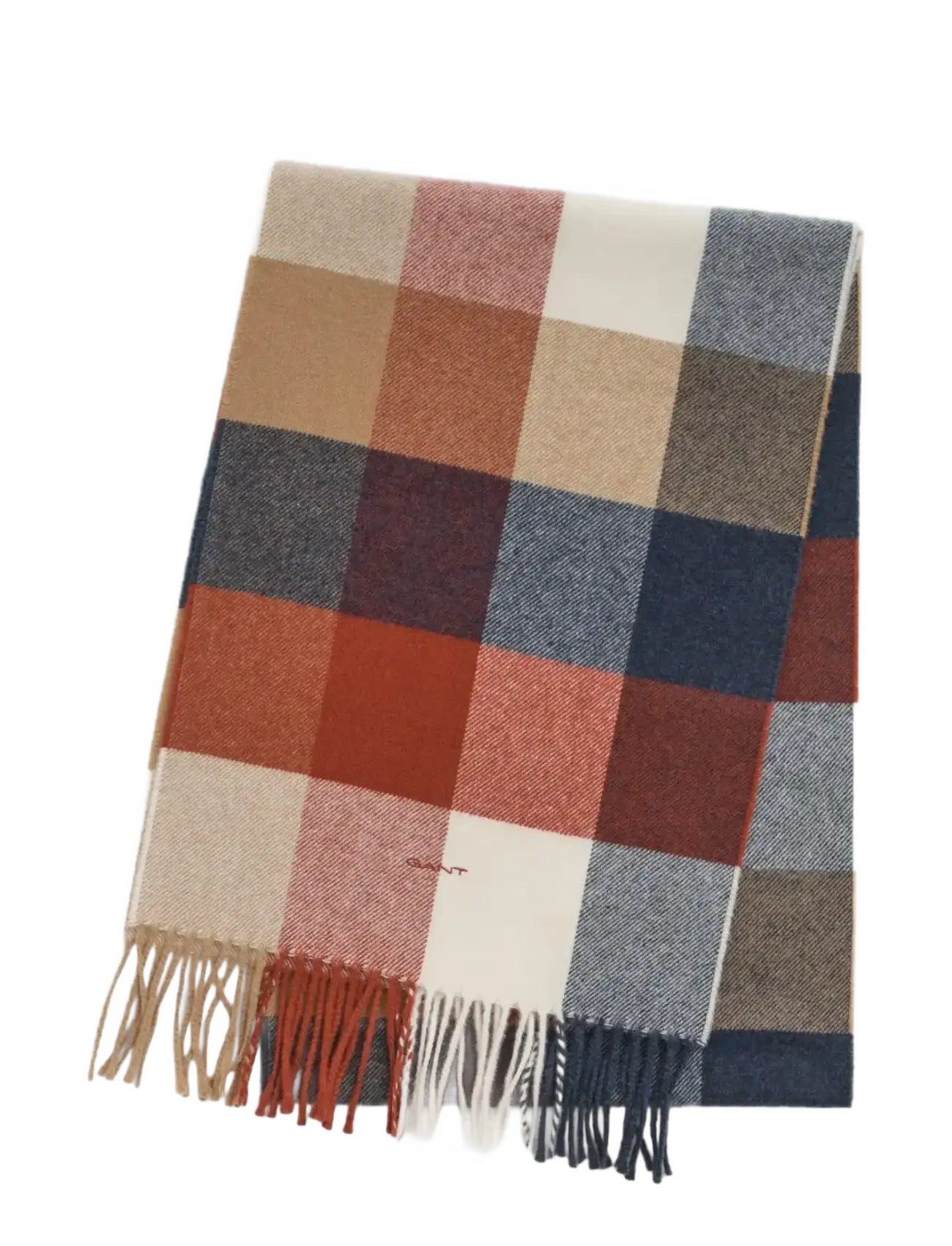 Gant Wool Multi Checked Scarf, One Size, Multi/patterned, Tørklæder > Vintertørklæder, Herre