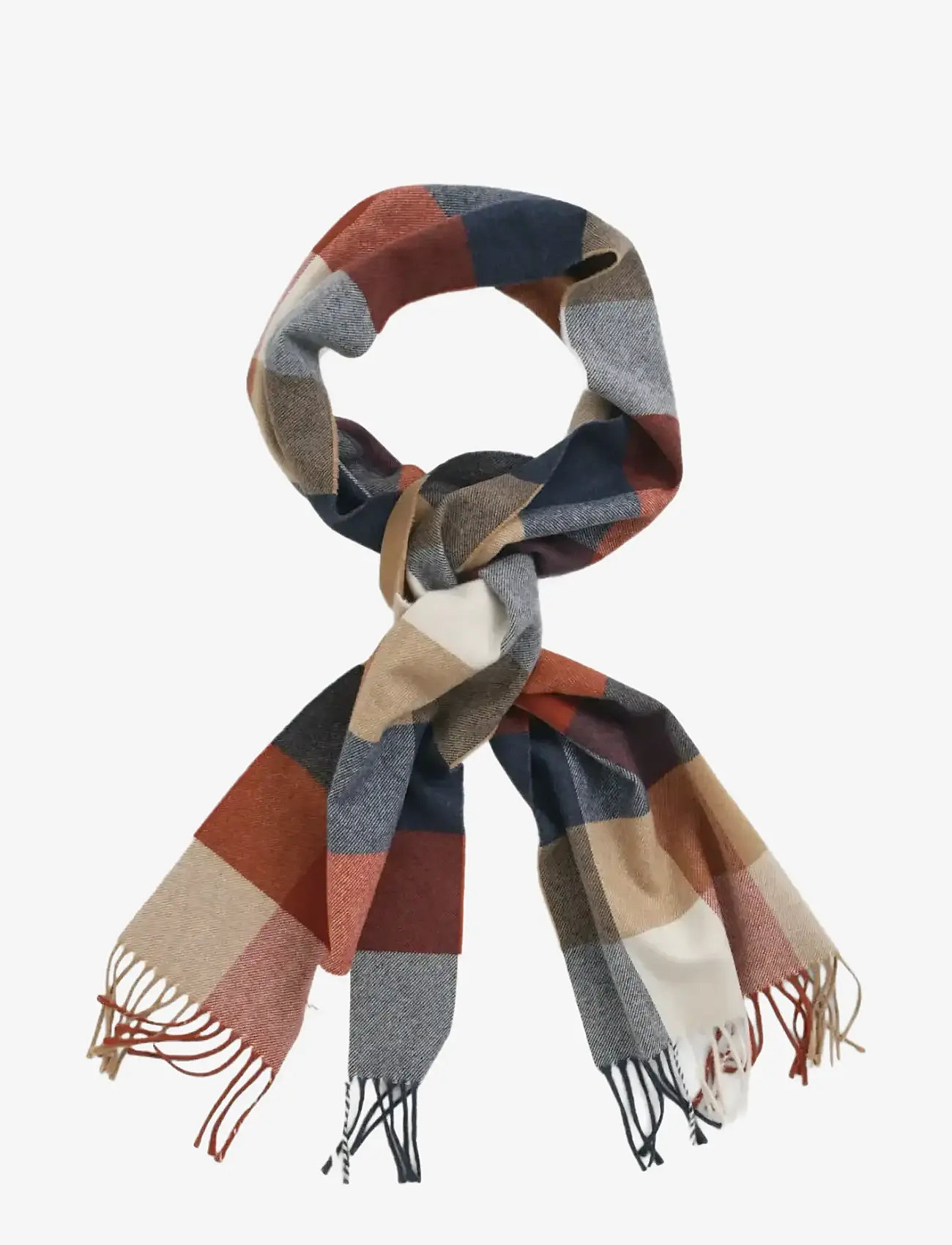 Gant - WOOL MULTI CHECKED SCARF - aksessuaarid - modern rust - 1