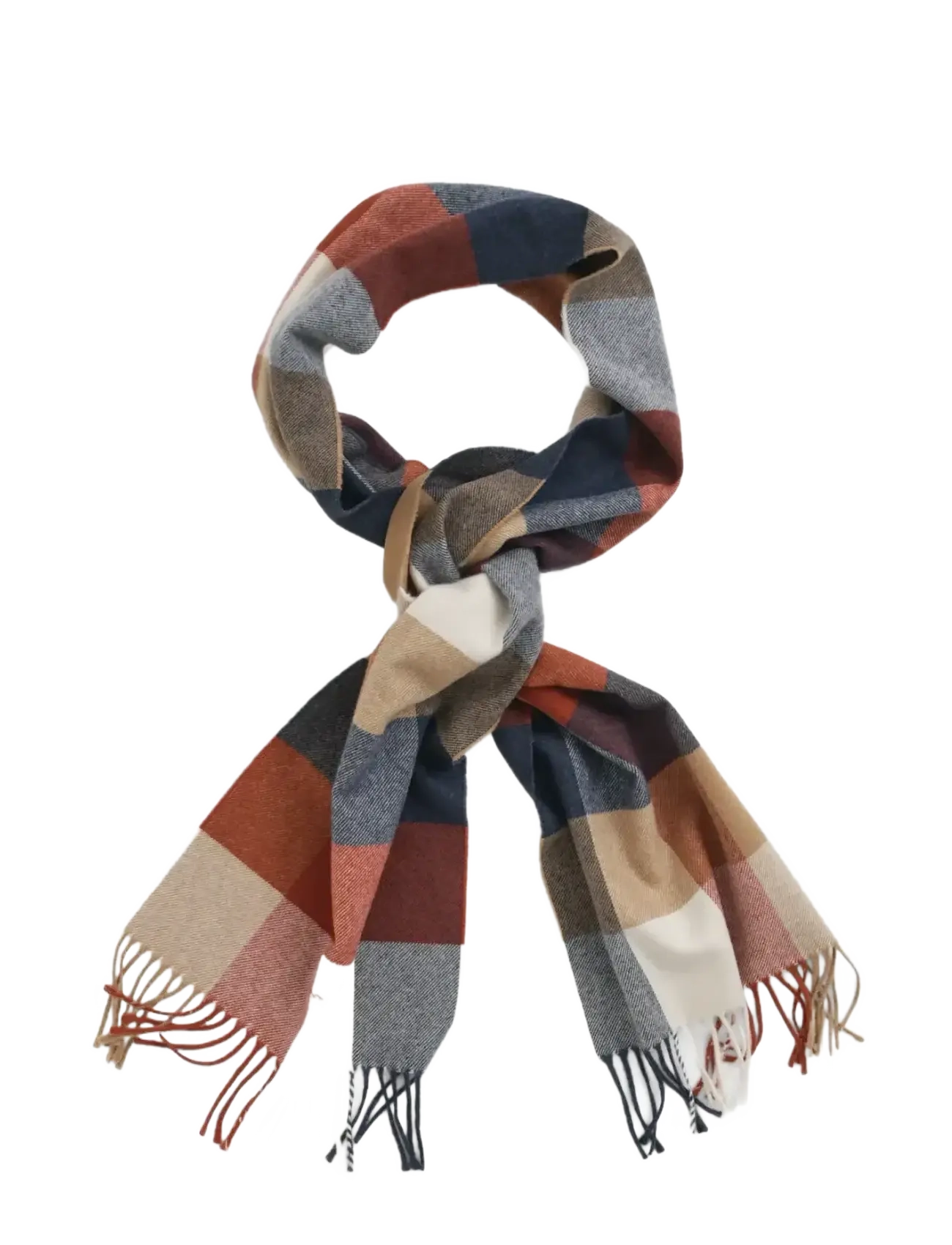 Gant - WOOL MULTI CHECKED SCARF - accessoarer - modern rust - 1