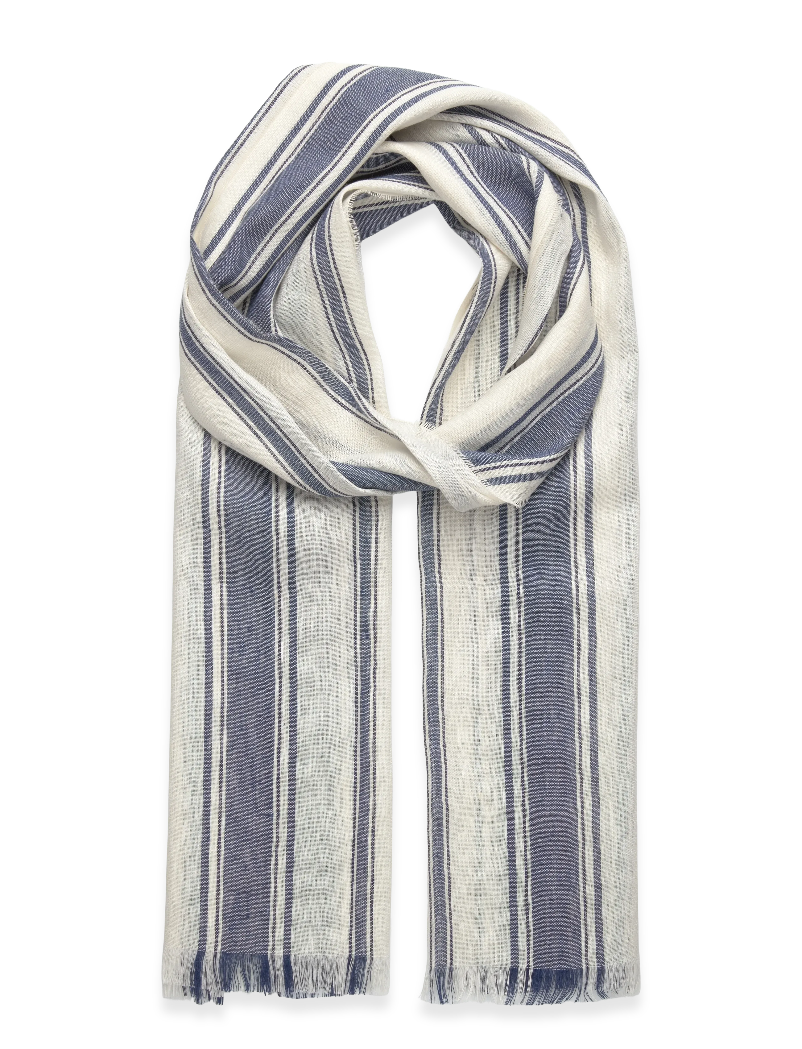 Gant Striped Linen Scarf, One Size, Multi/patterned, Tørklæder > Letvægtstørklæder, Herre
