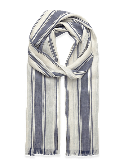 Gant STRIPED LINEN SCARF - Accessoires - CREAM / multi