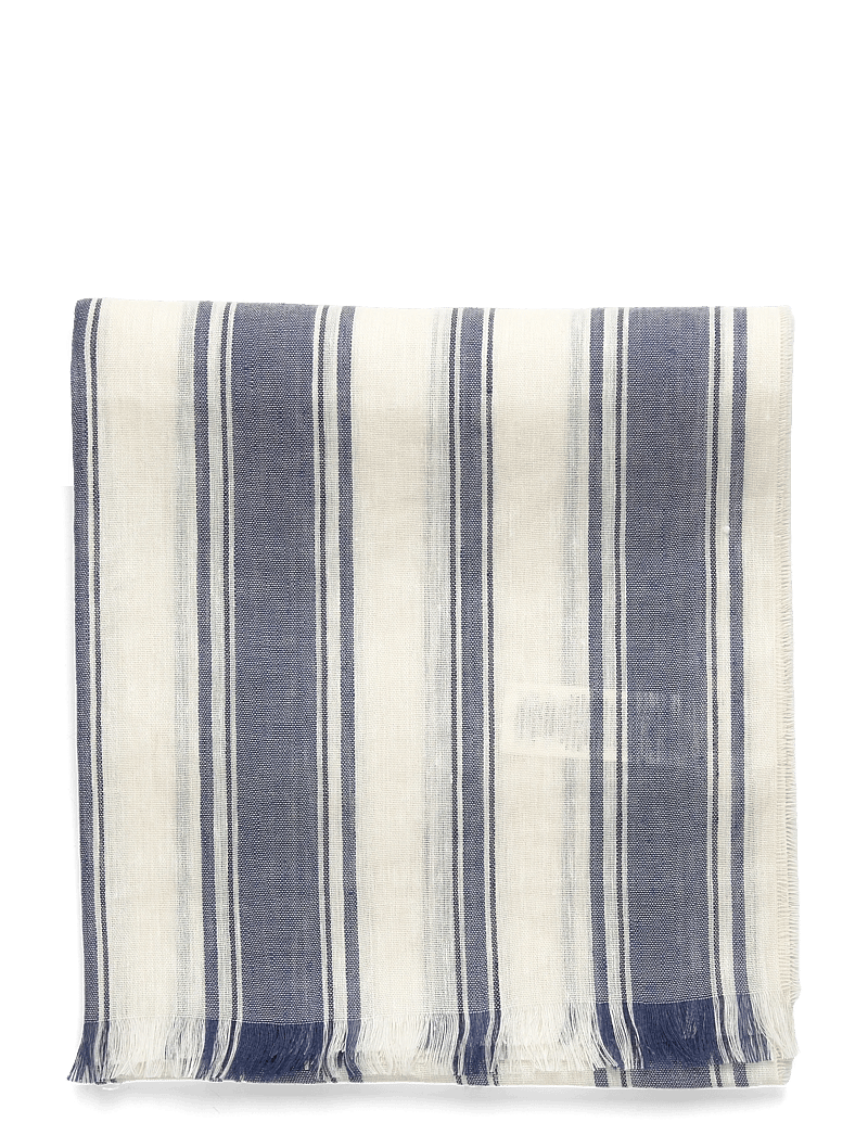 GANT - STRIPED LINEN SCARF - osta olukorra järgi - cream - 1