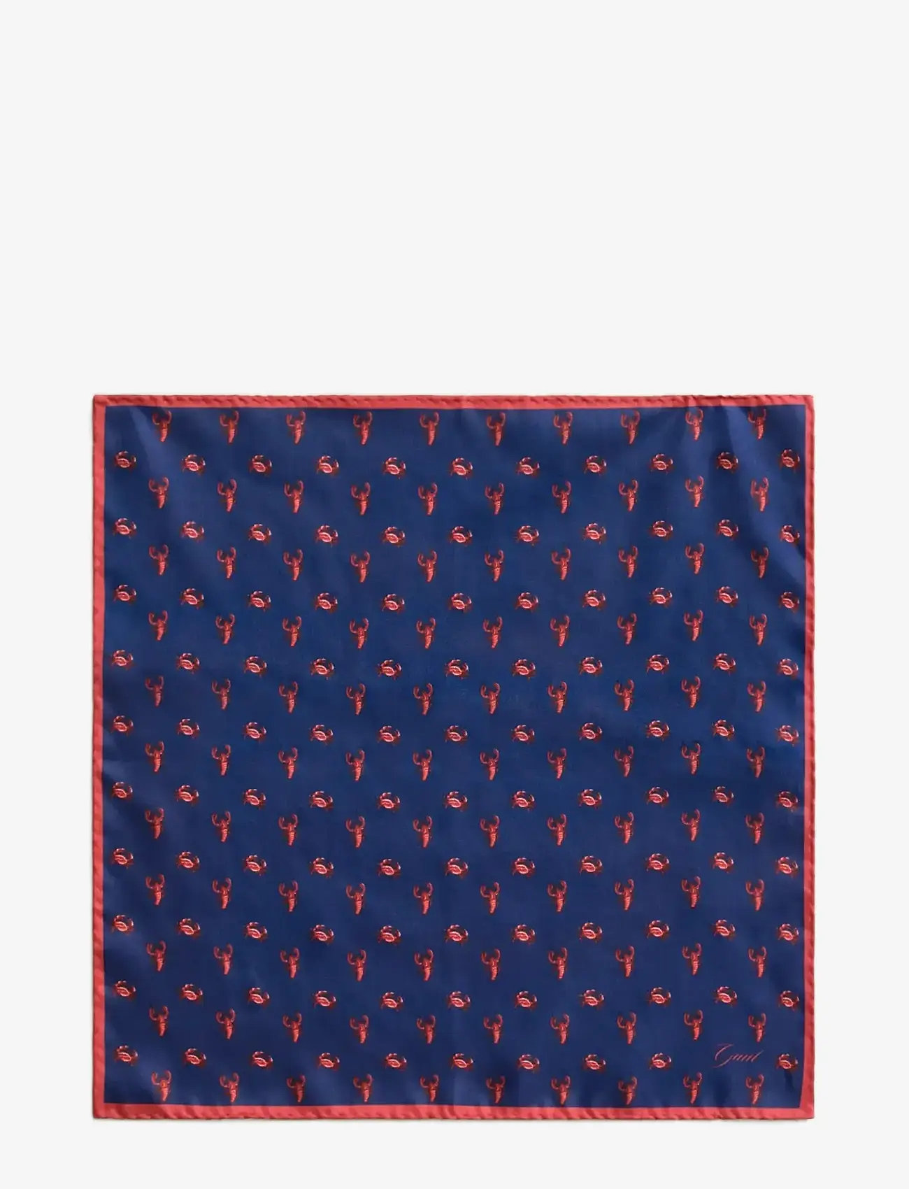 Gant - CRAB PRINT POCKET SQUARE - einstecktücher - rich navy - 0