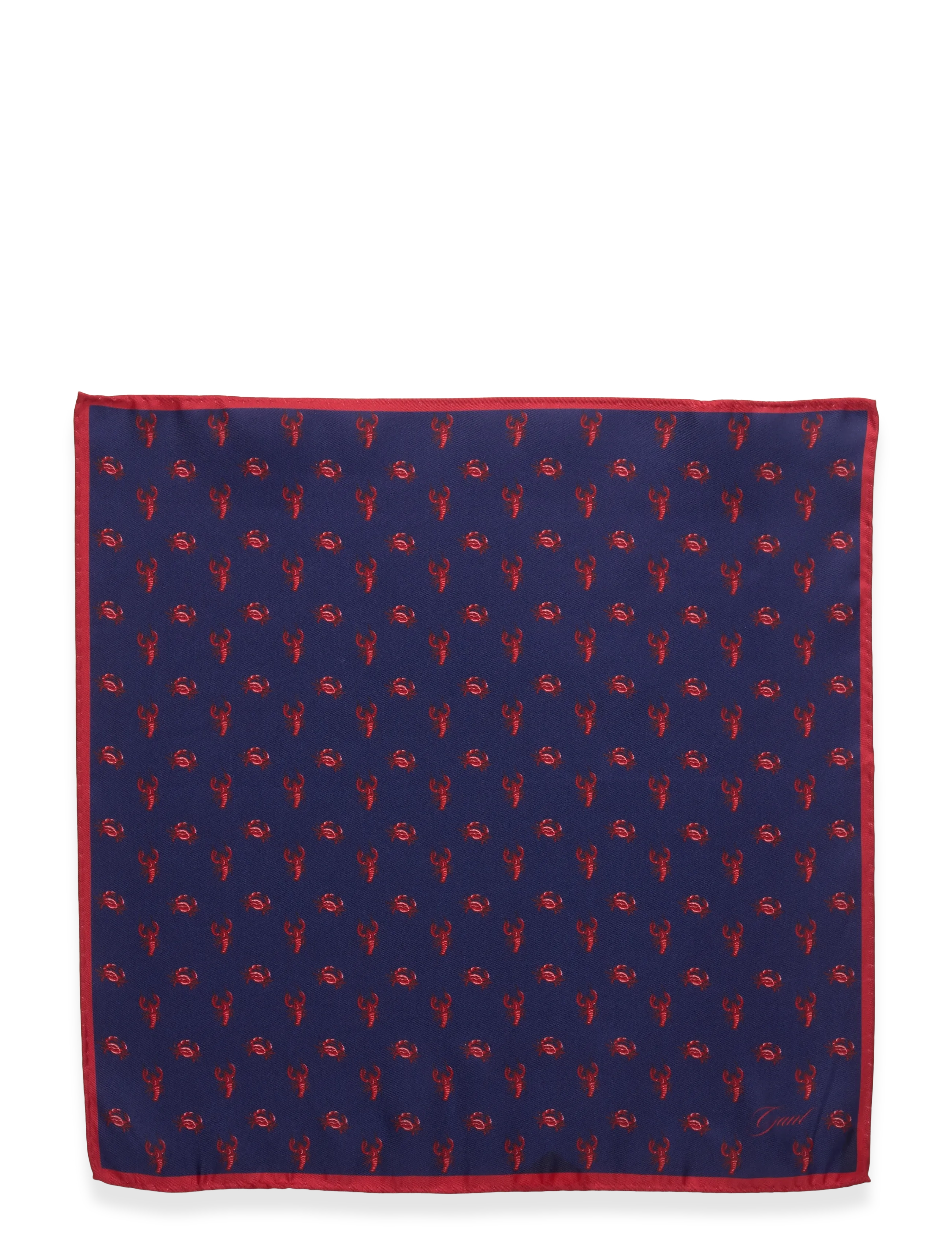GANT CRAB PRINT POCKET SQUARE - Accessoires - RICH NAVY / navy