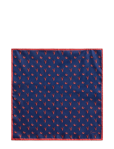 Gant CRAB PRINT POCKET SQUARE - Accessoires - RICH NAVY / navy