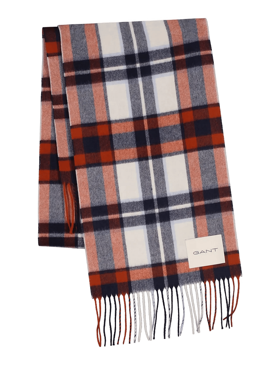 Gant - CHECKED WOOL SCARF - winterschals - cream - 0