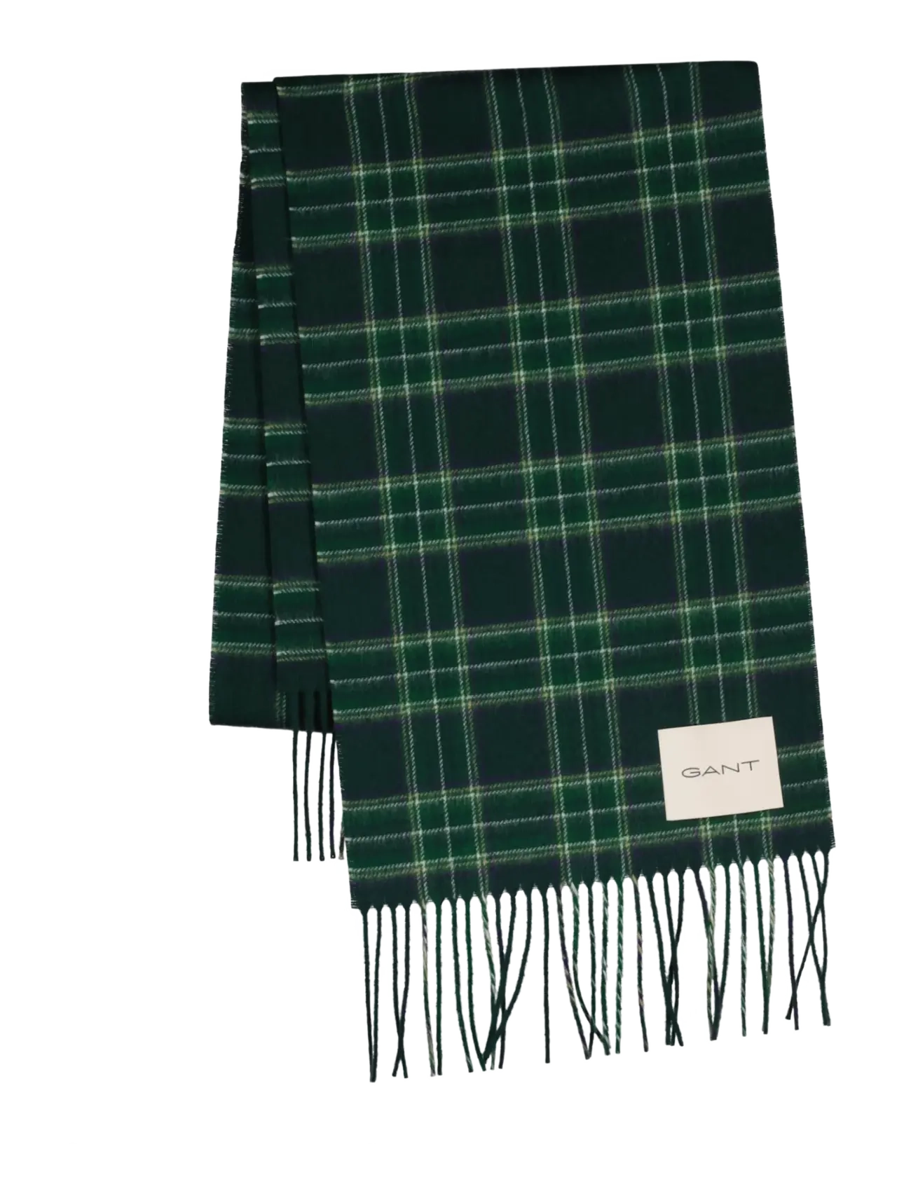 Gant CHECKED WOOL SCARF - Gant - TARTAN GREEN / green