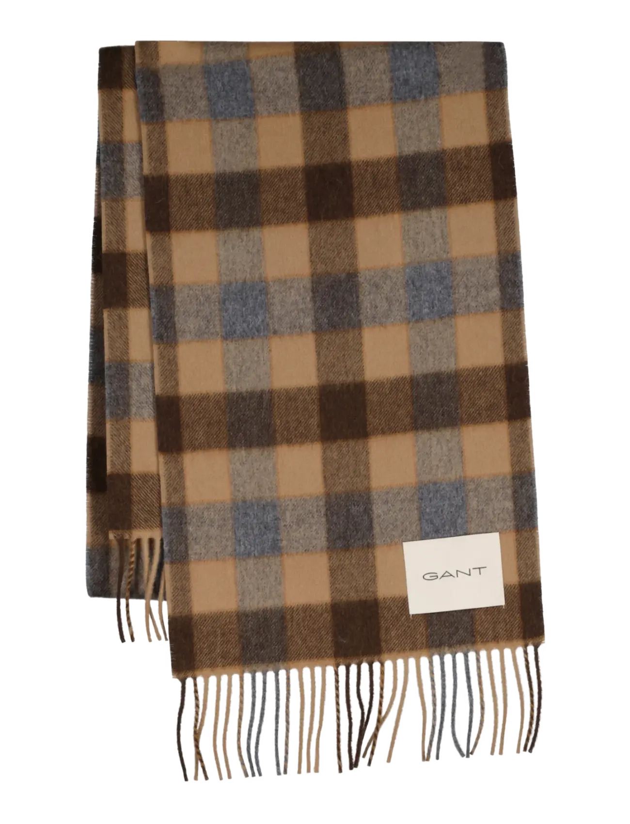 Gant CHECKED WOOL SCARF - Sjalar & Halsdukar - WARM KHAKI / beige