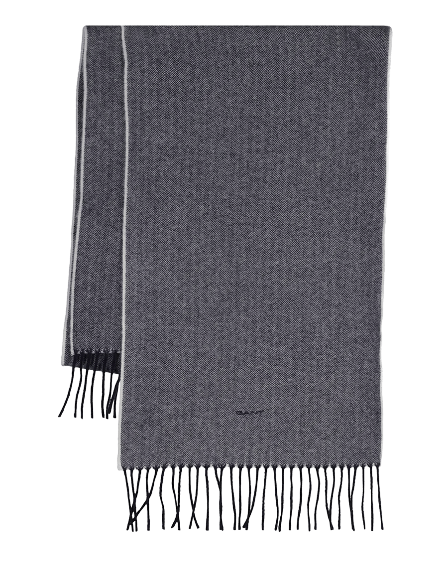Gant - HERRINGBONE SCARF - halsdukar - evening blue - 0