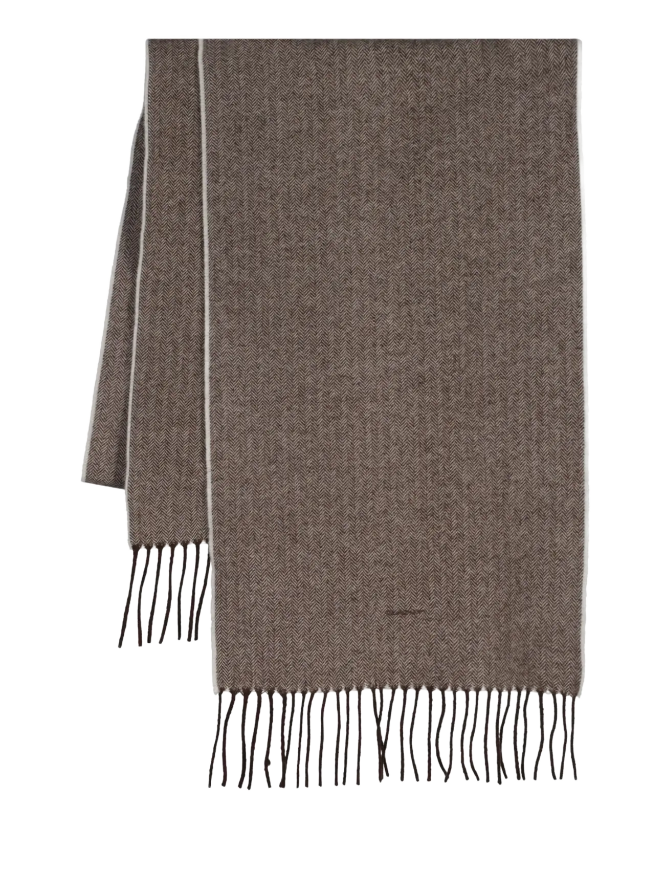 Gant HERRINGBONE SCARF - Sjalar & Halsdukar - RICH BROWN / brown