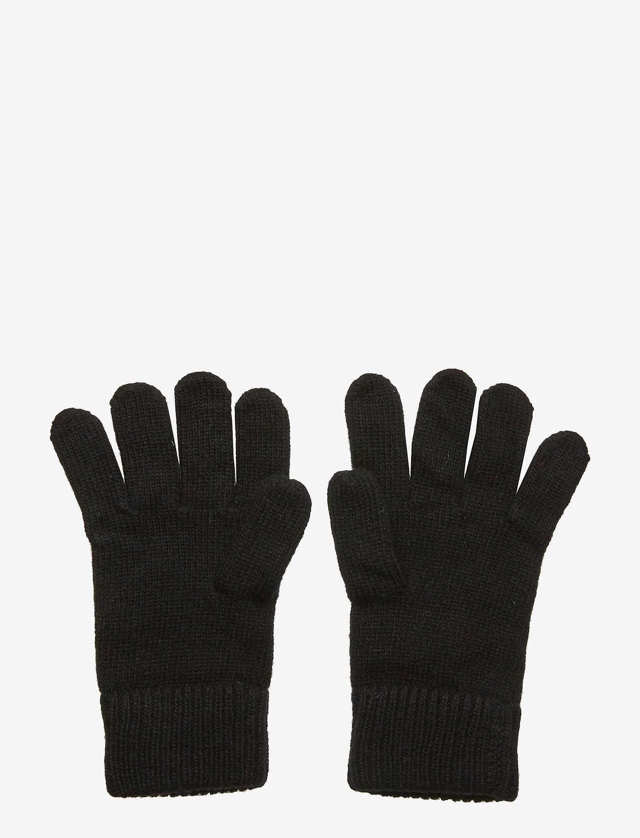 GANT - KNITTED WOOL GLOVES - black - 1