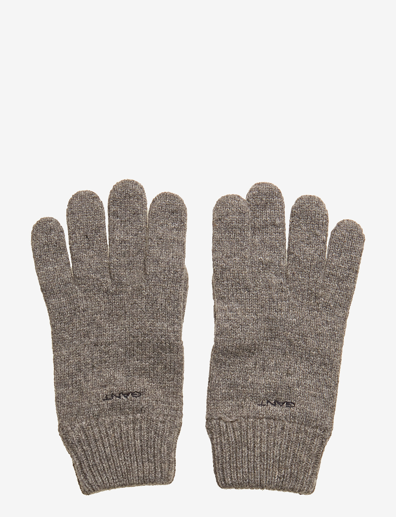 GANT - KNITTED WOOL GLOVES - dark grey melange - 0