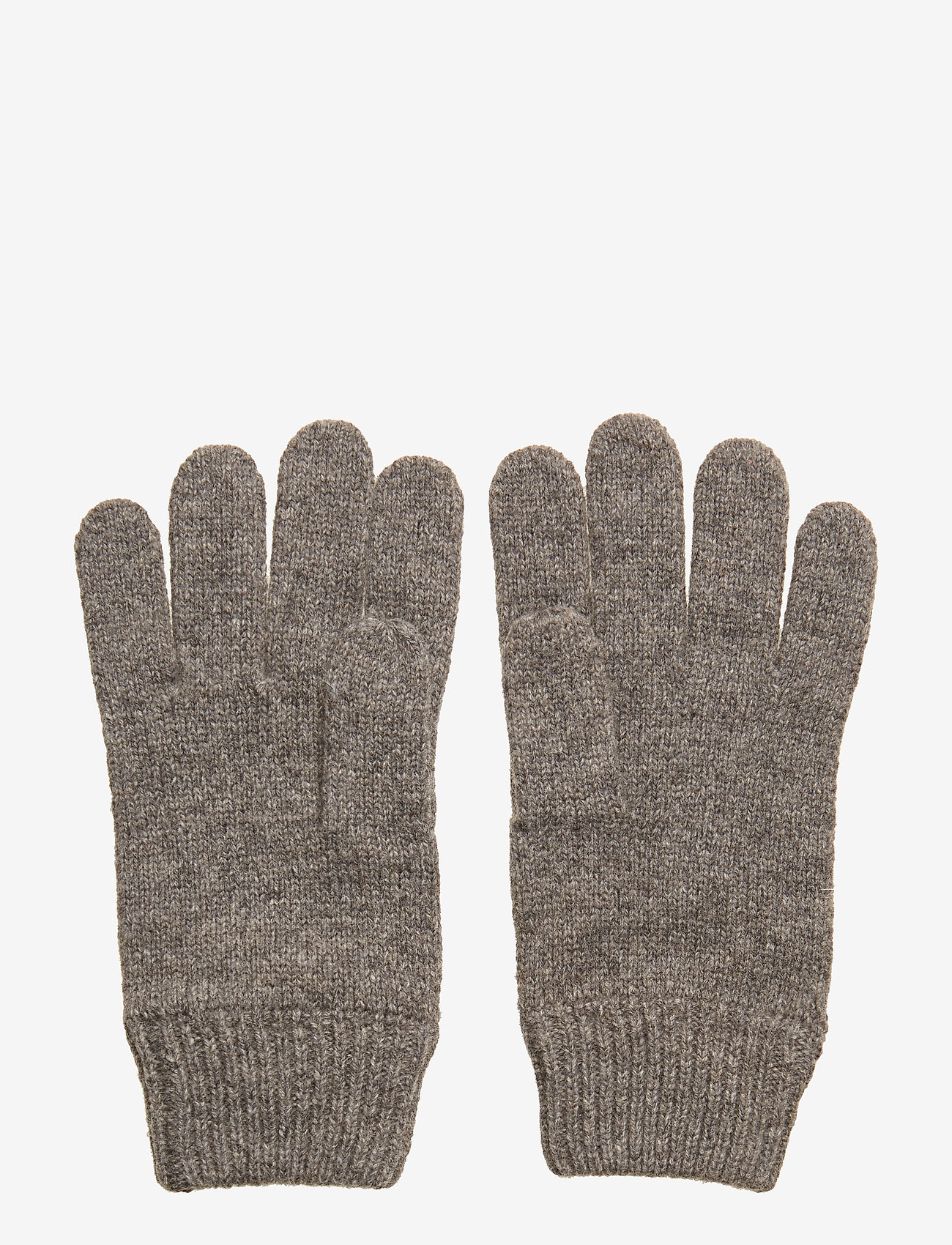 GANT - KNITTED WOOL GLOVES - dark grey melange - 1