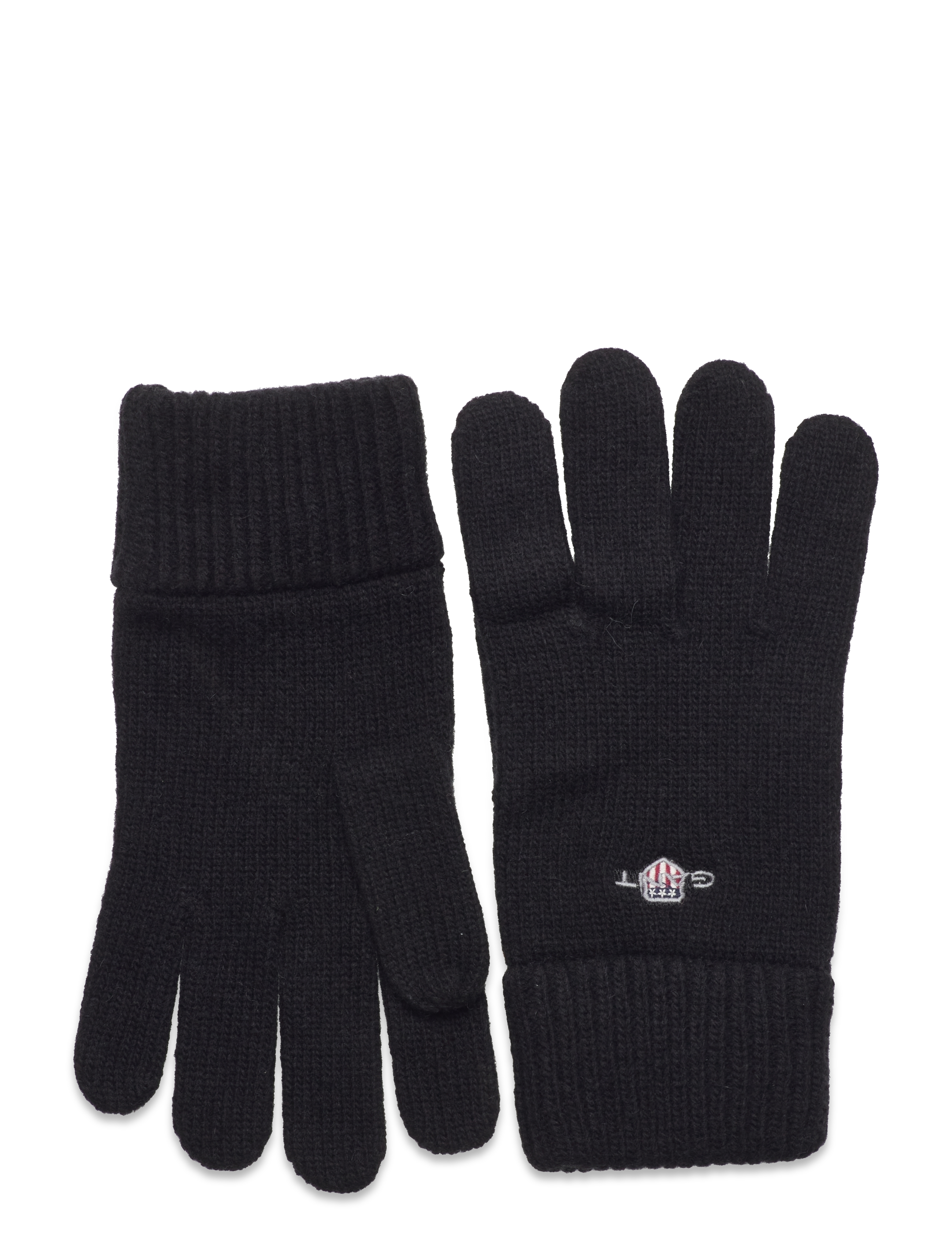 Gant Shield Wool Gloves, One Size, Schwarz - Finger Männerswear