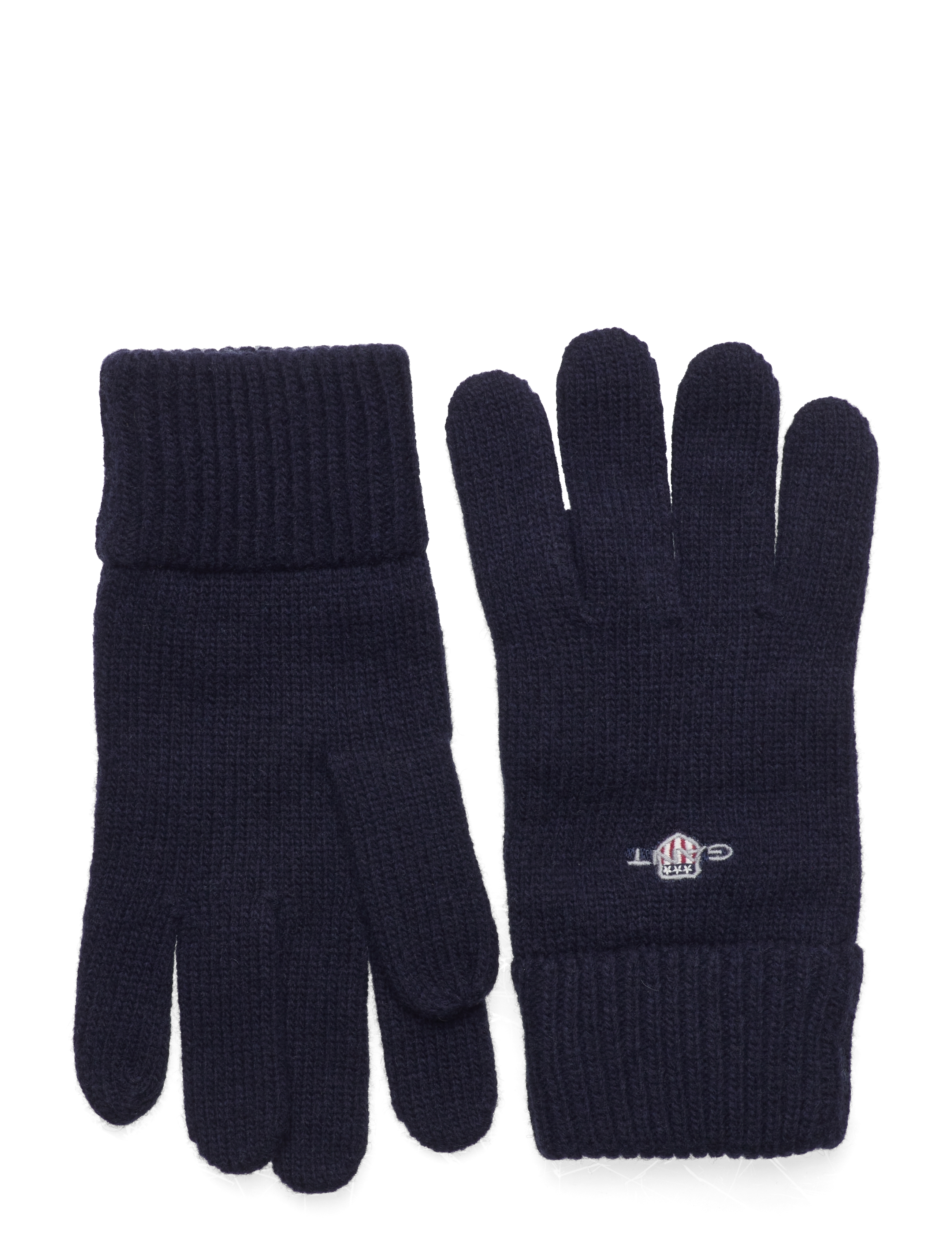 Gant Shield Wool Gloves, One Size, Marineblau - Finger Männerswear