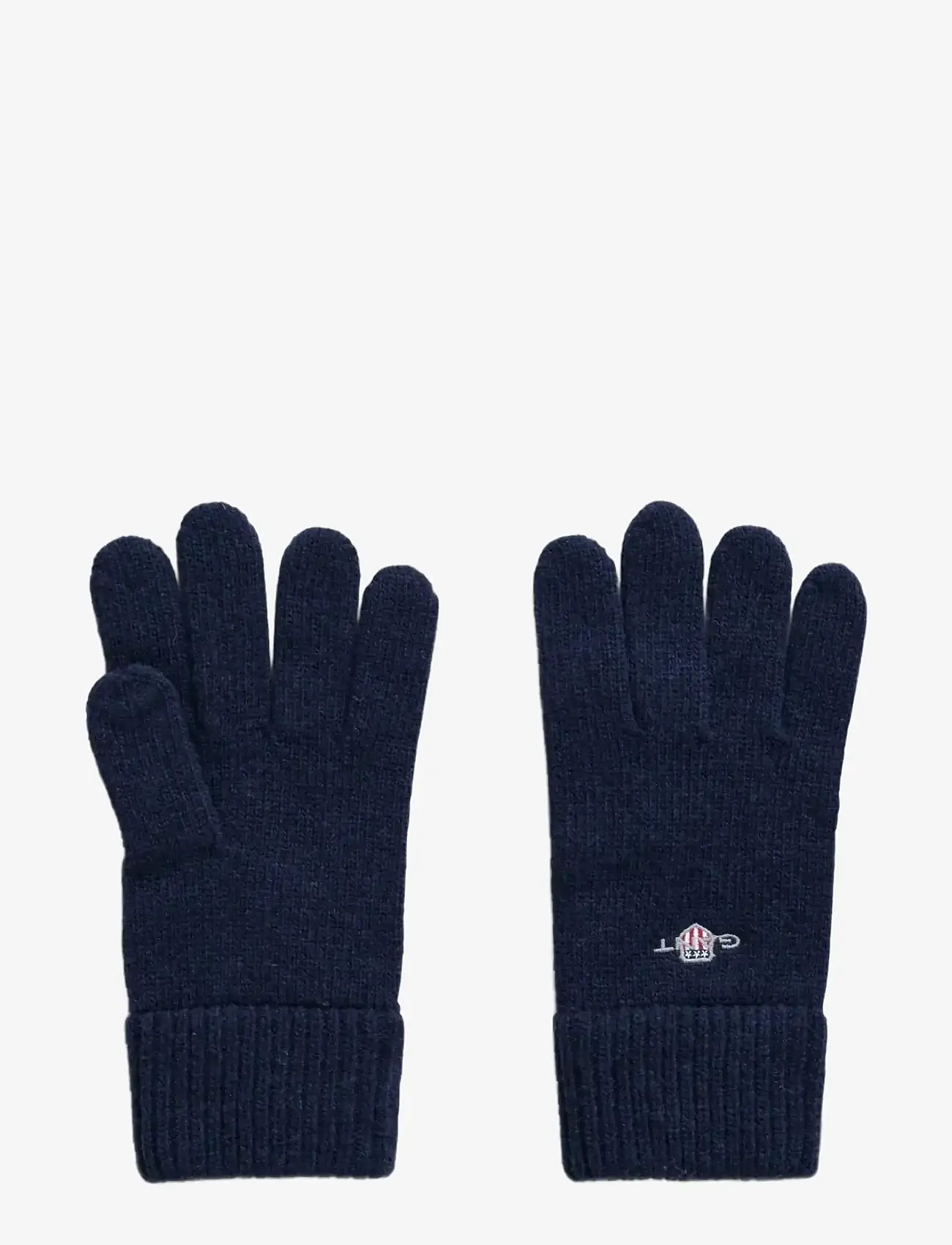 GANT - SHIELD WOOL GLOVES - mützen & handschuhe - marine - 1