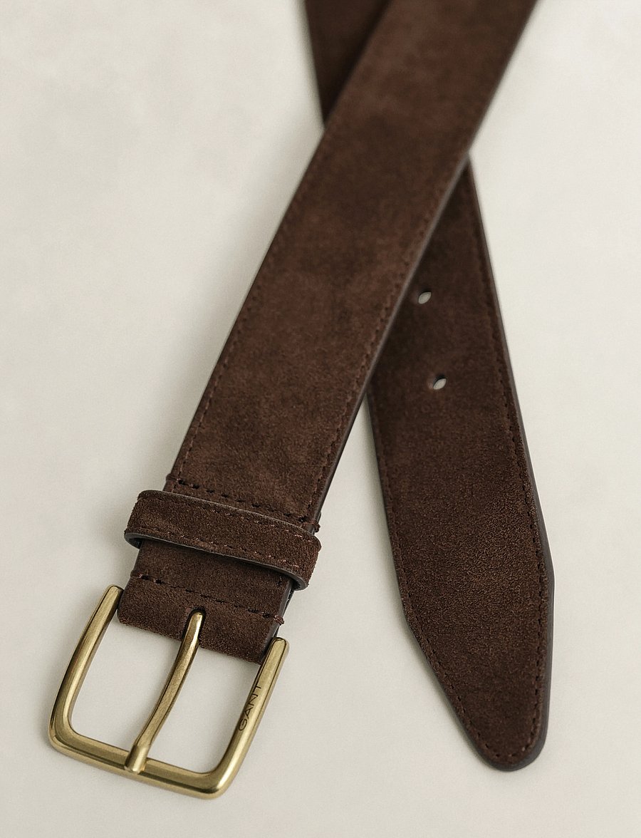 Gant - Suede Belt - classic belts - fresh soil - 1