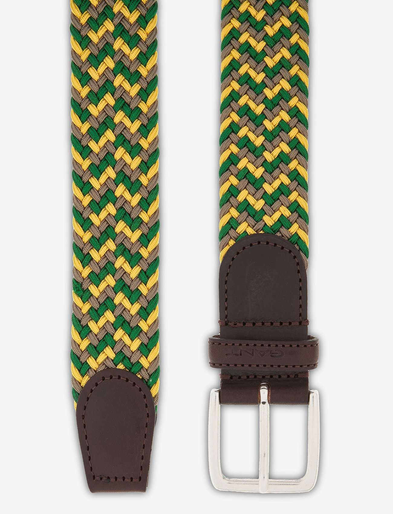 GANT - D1. PATTERNED ELASTIC BRAID BELT - kelly green - 1