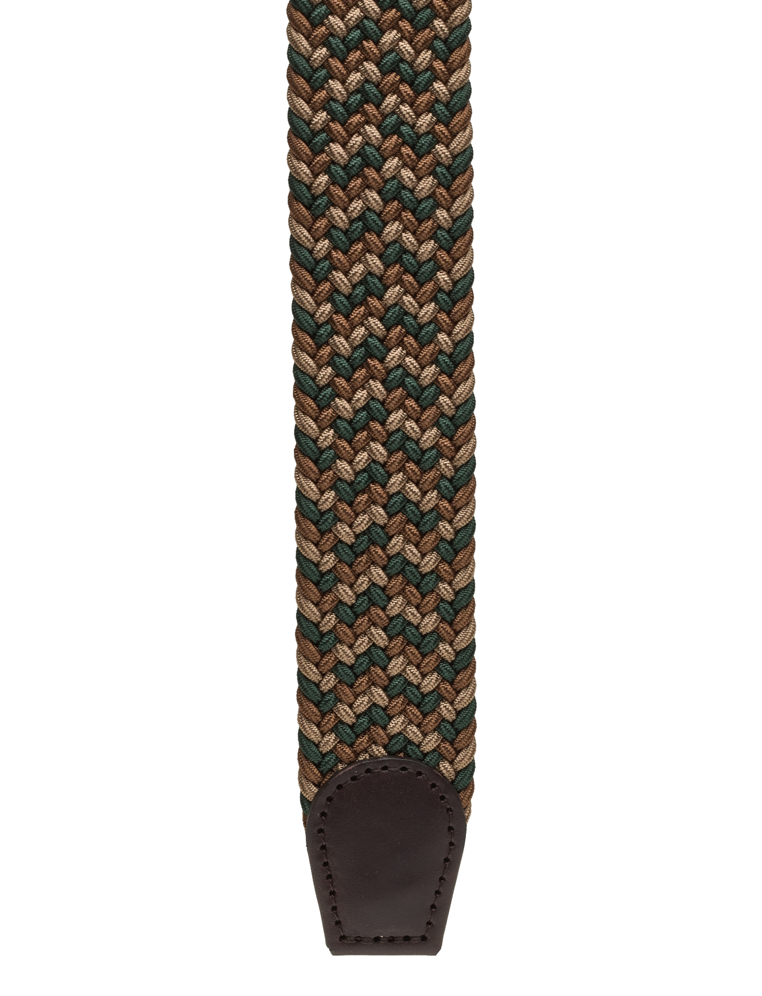 GANT - D1. PATTERNED ELASTIC BRAID BELT - roasted walnut - 2