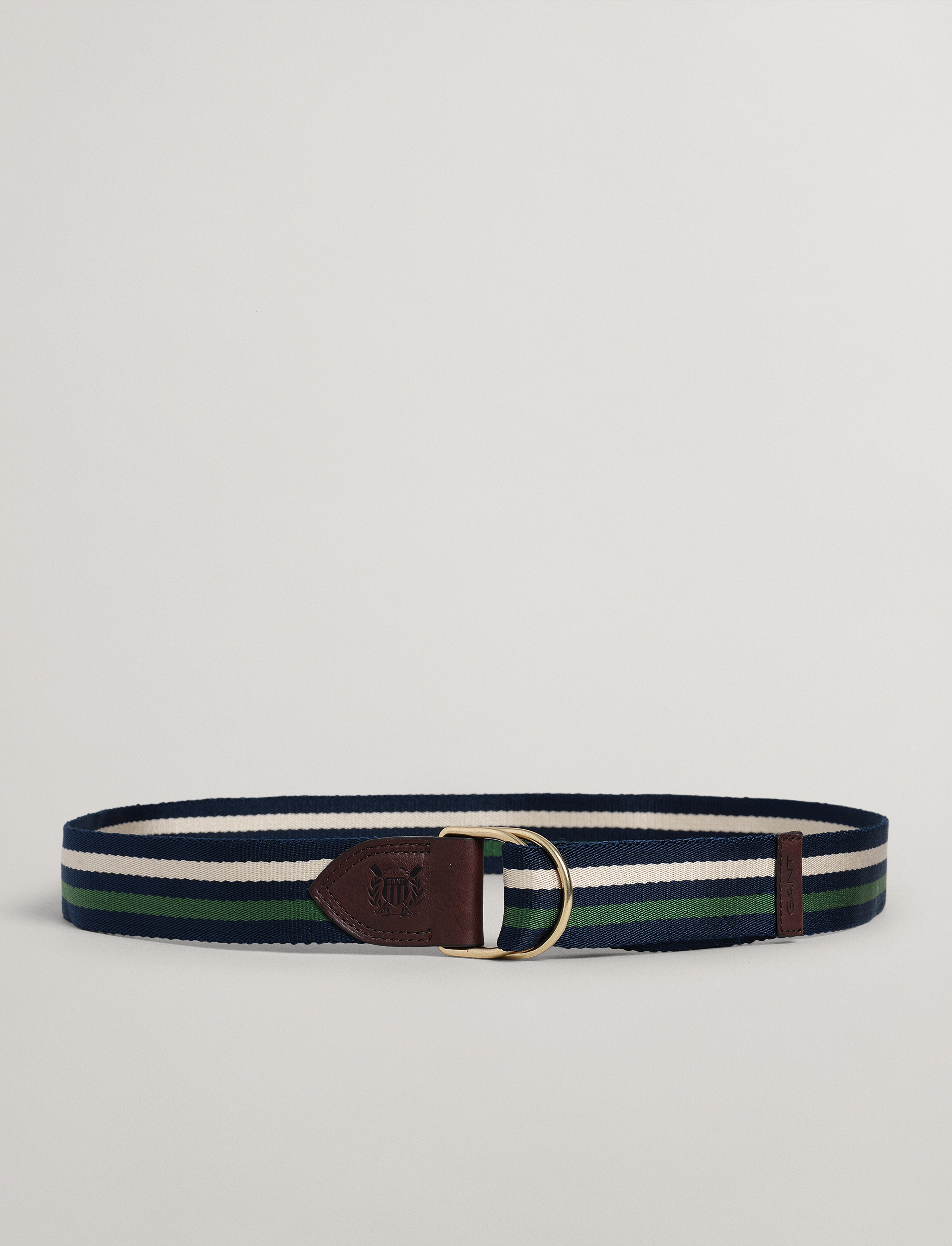 GANT - D1. STRIPED WEBBING BELT - forest green - 2