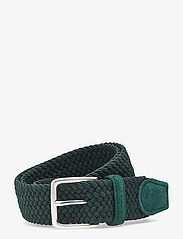 GANT - ELASTIC BRAIDED BELT - flettede belter - tartan green - 0