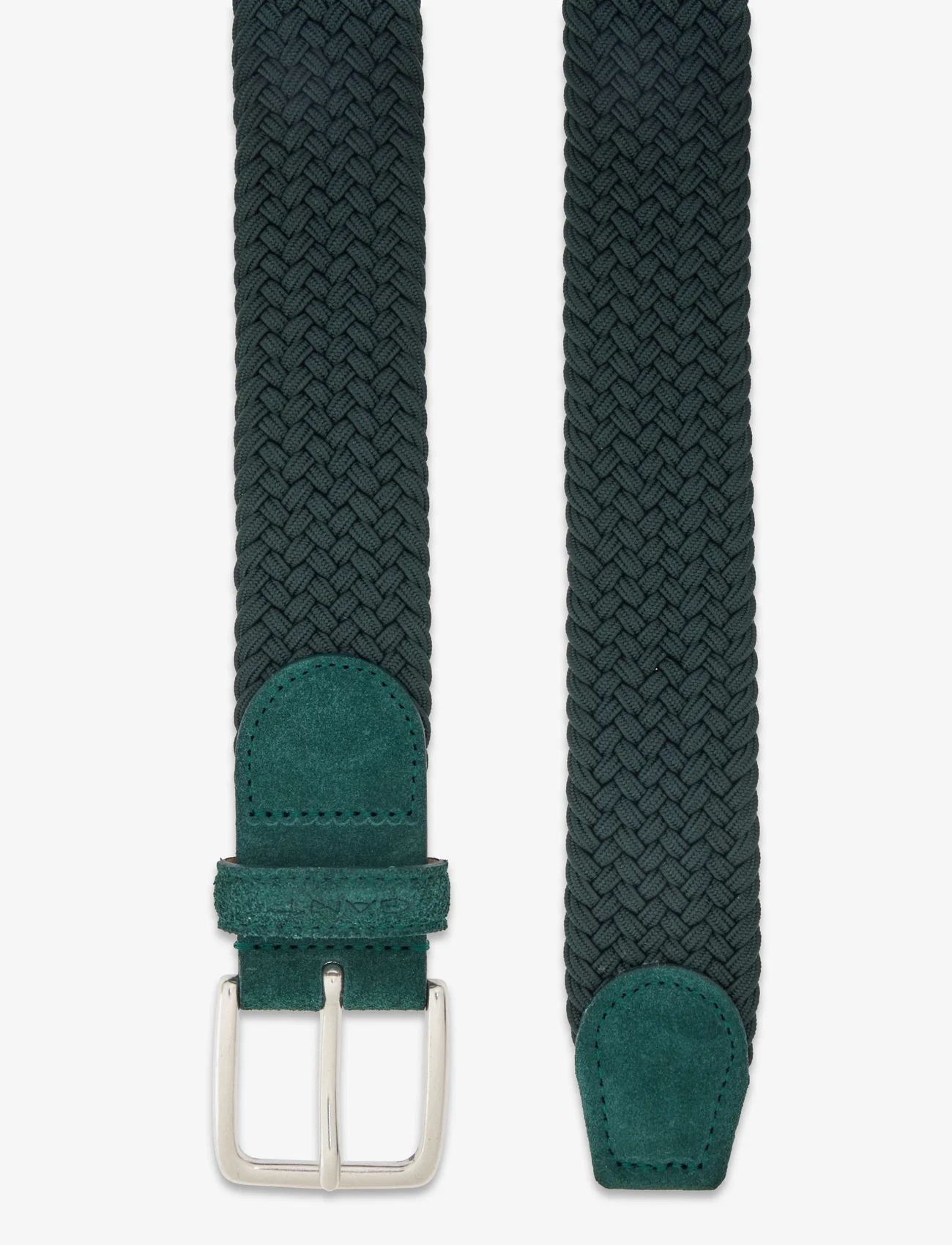 GANT - ELASTIC BRAIDED BELT - flettede belter - tartan green - 1