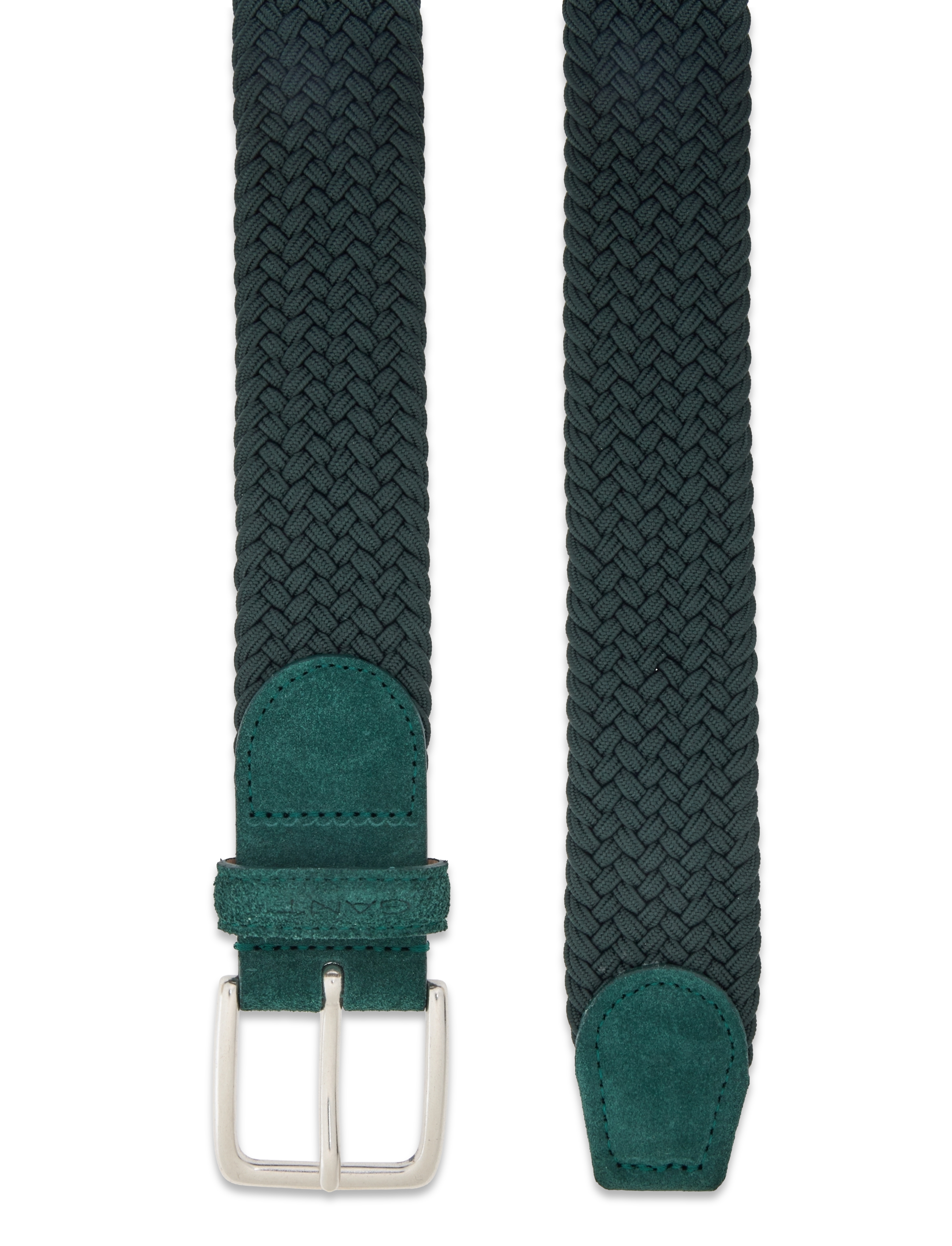 GANT - ELASTIC BRAID BELT - tartan green - 1