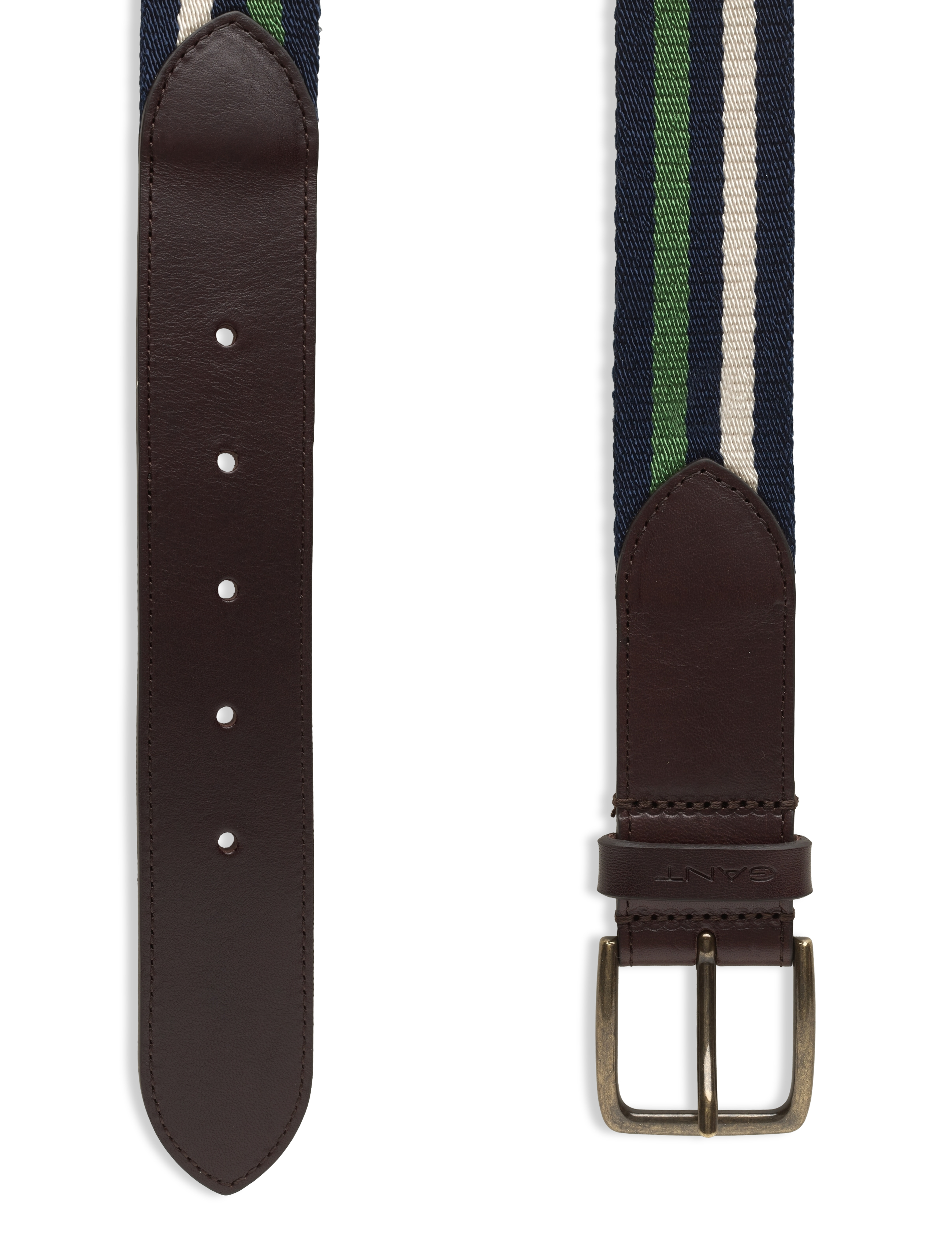GANT - D1. STRIPE WEBBING BELT - jade green - 1