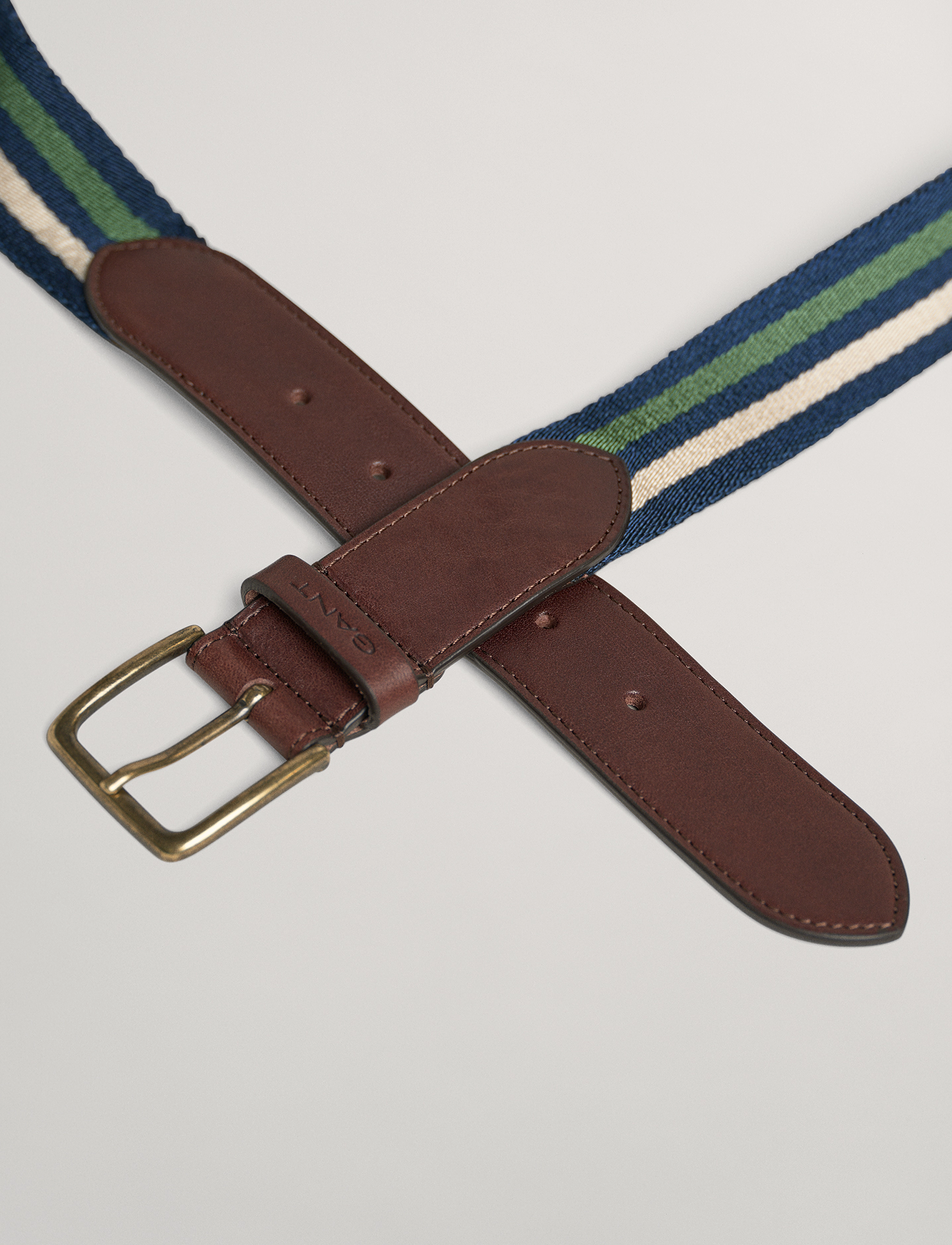 GANT - D1. STRIPE WEBBING BELT - jade green - 3