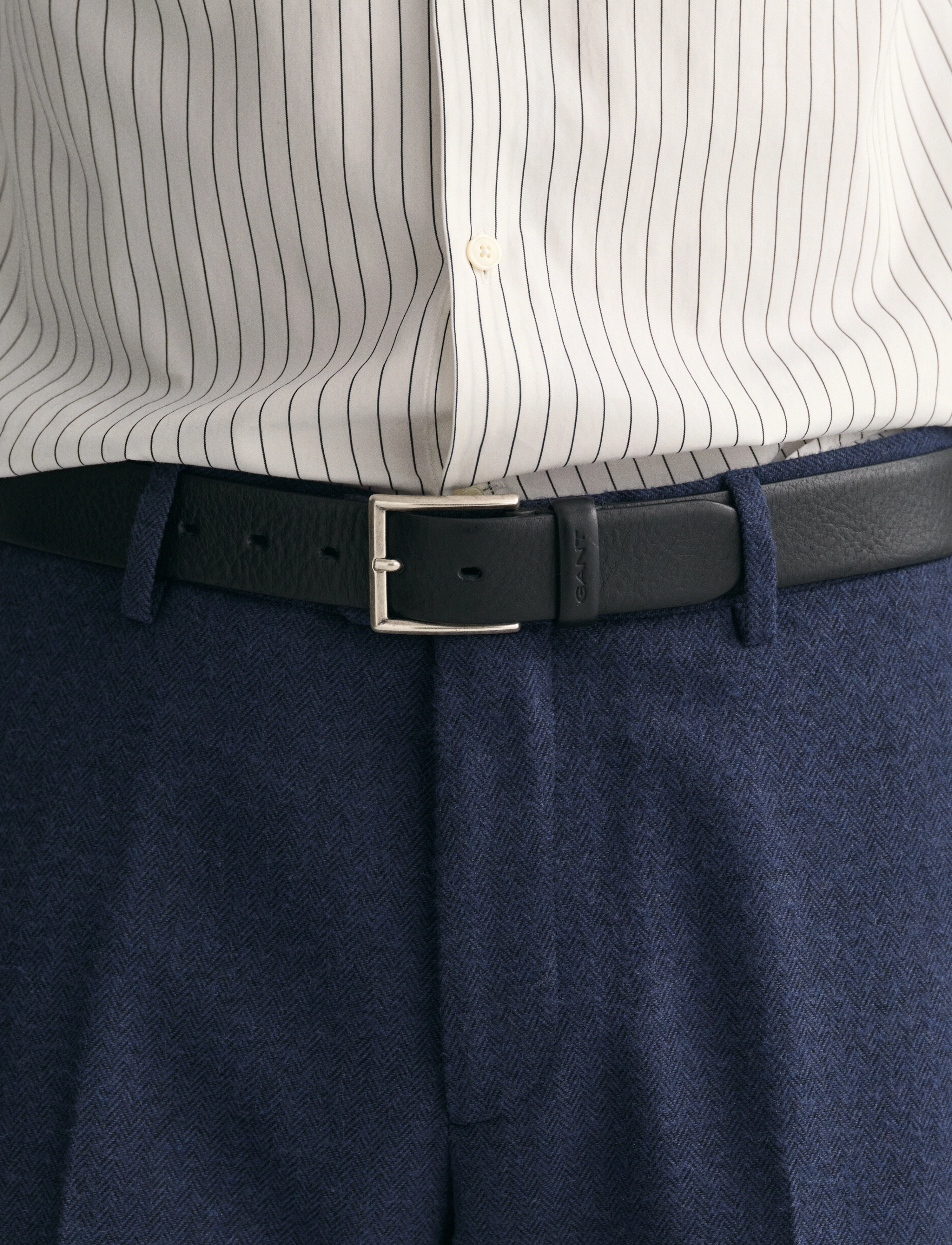 GANT CLASSIC LEATHER BELT - Farben der Saison - BLACK / black