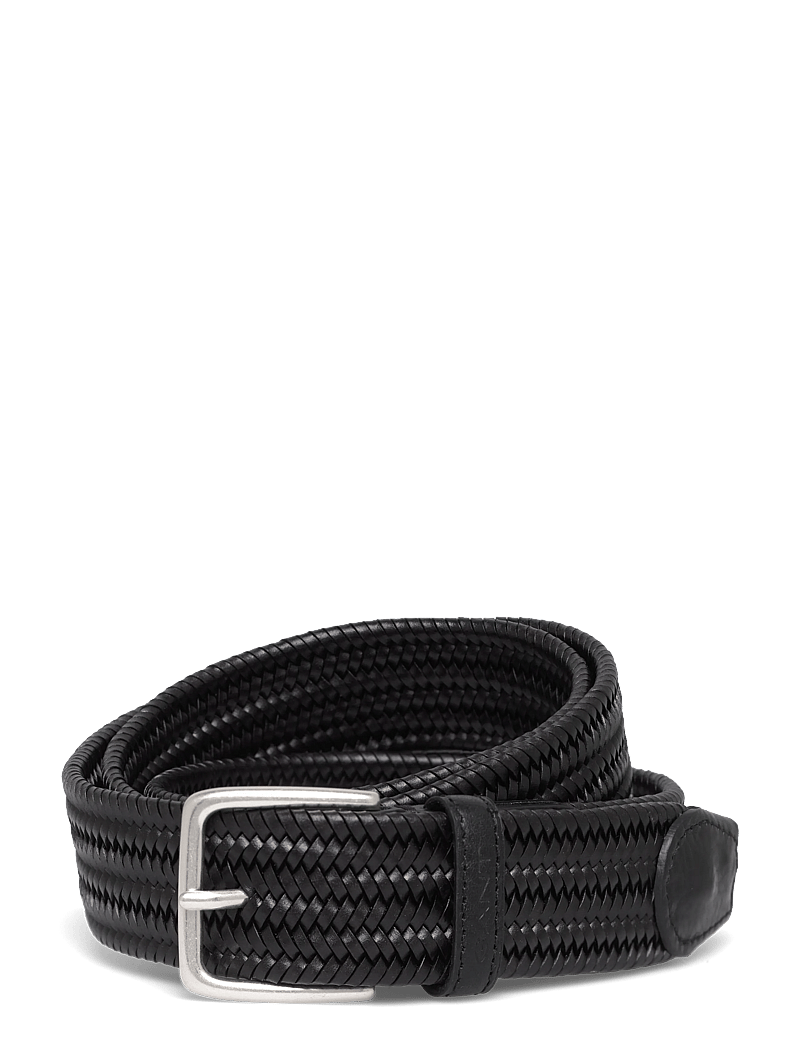 Gant - LEATHER ELASTIC BRAIDED BELT - geflochten gürtel - black - 0