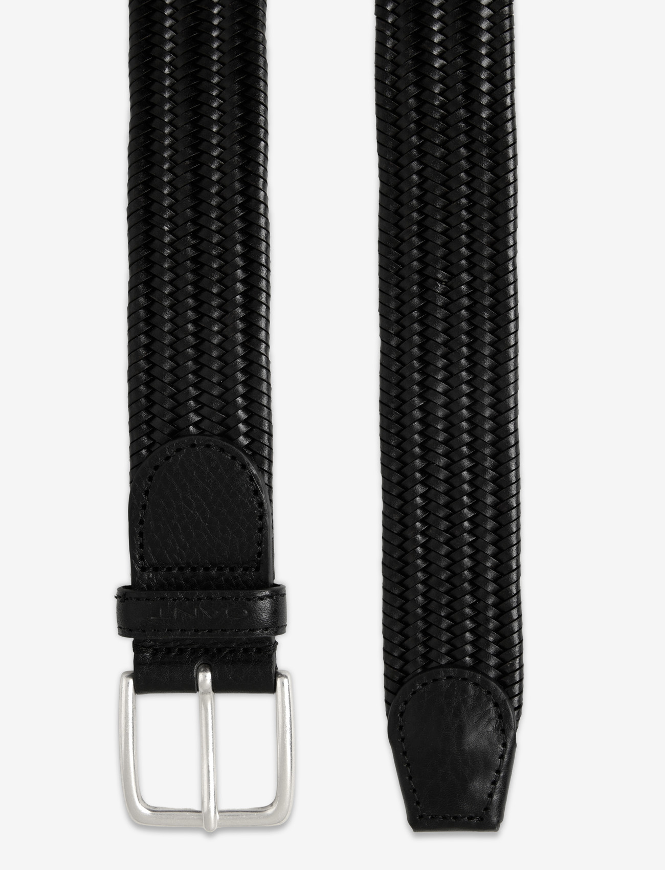 GANT - LEATHER ELASTIC BRAIDED BELT - flettede bælter - black - 1