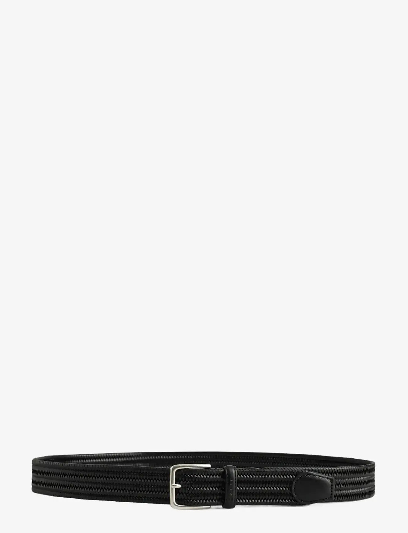 GANT - LEATHER ELASTIC BRAIDED BELT - flettede bælter - black - 2