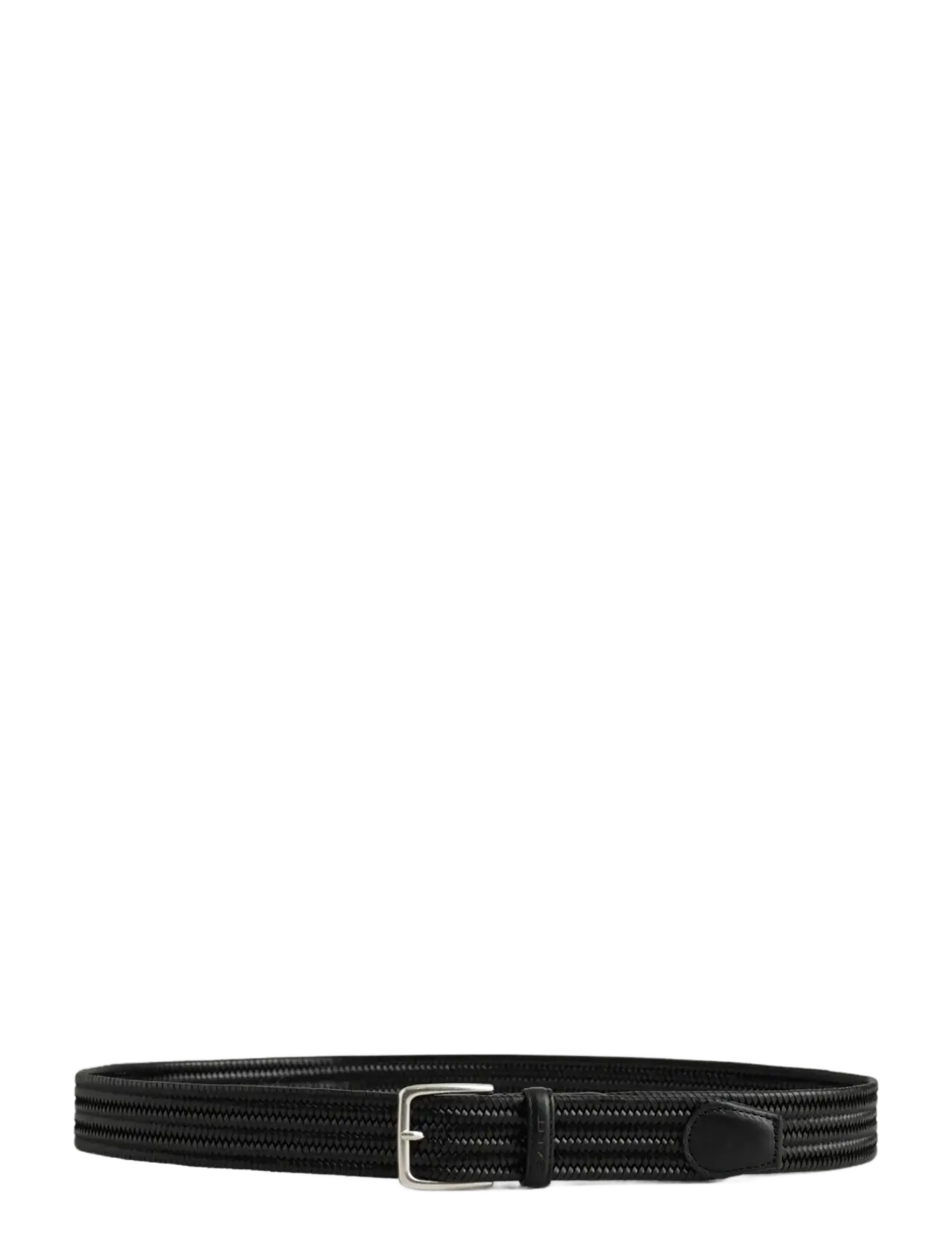 Gant - LEATHER ELASTIC BRAIDED BELT - braided belts - black - 2