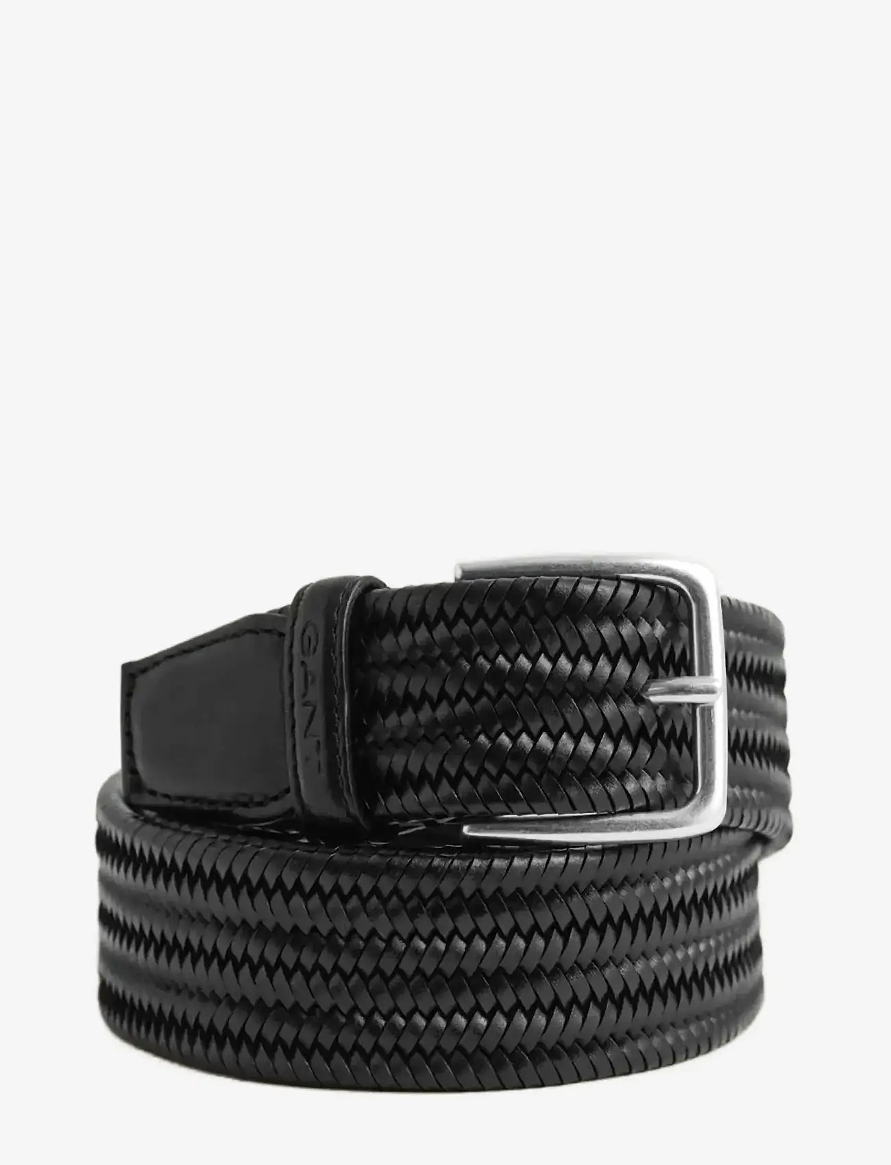 GANT - LEATHER ELASTIC BRAIDED BELT - flettede bælter - black - 3