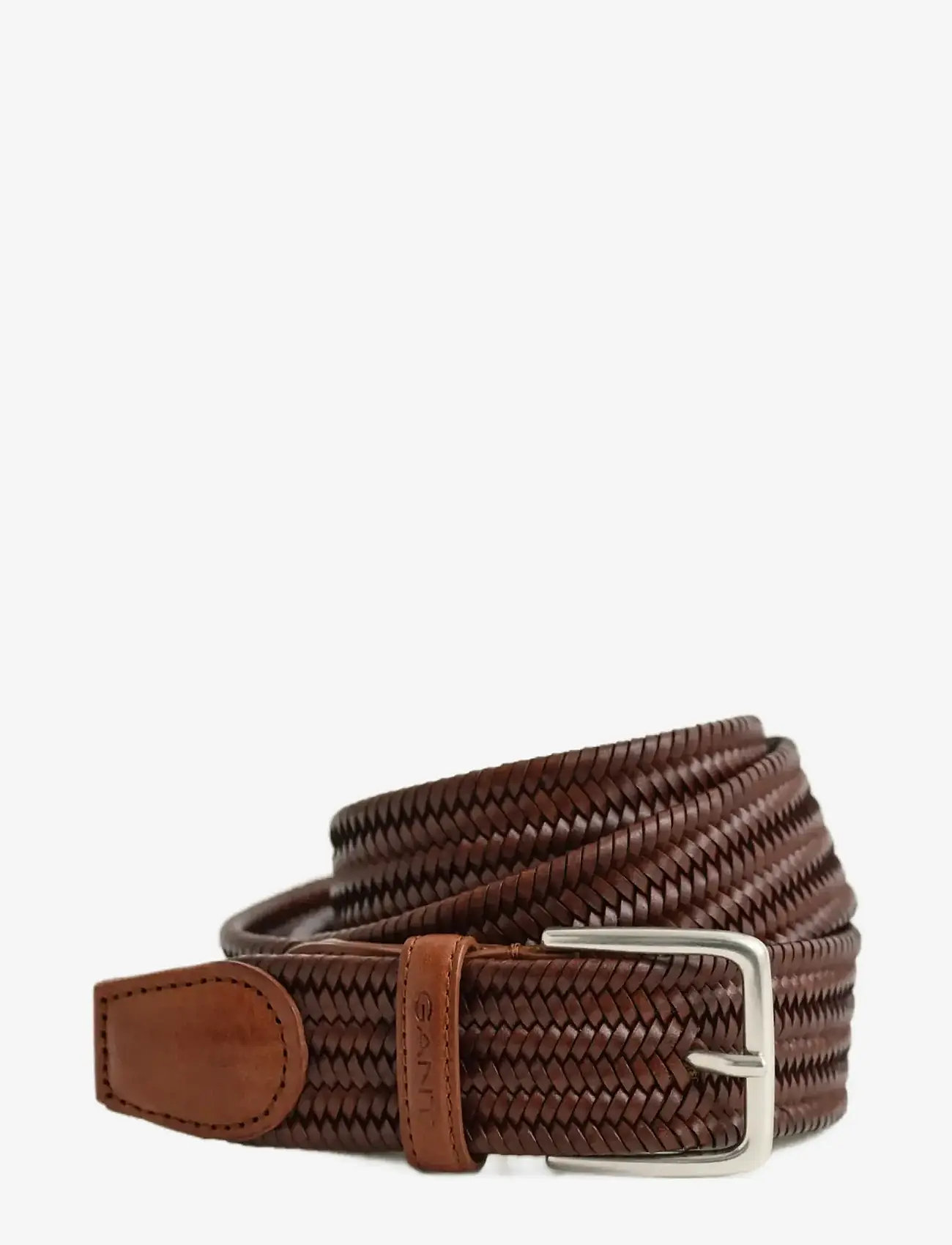Gant - LEATHER ELASTIC BRAIDED BELT - geflochten gürtel - weathered brown - 0